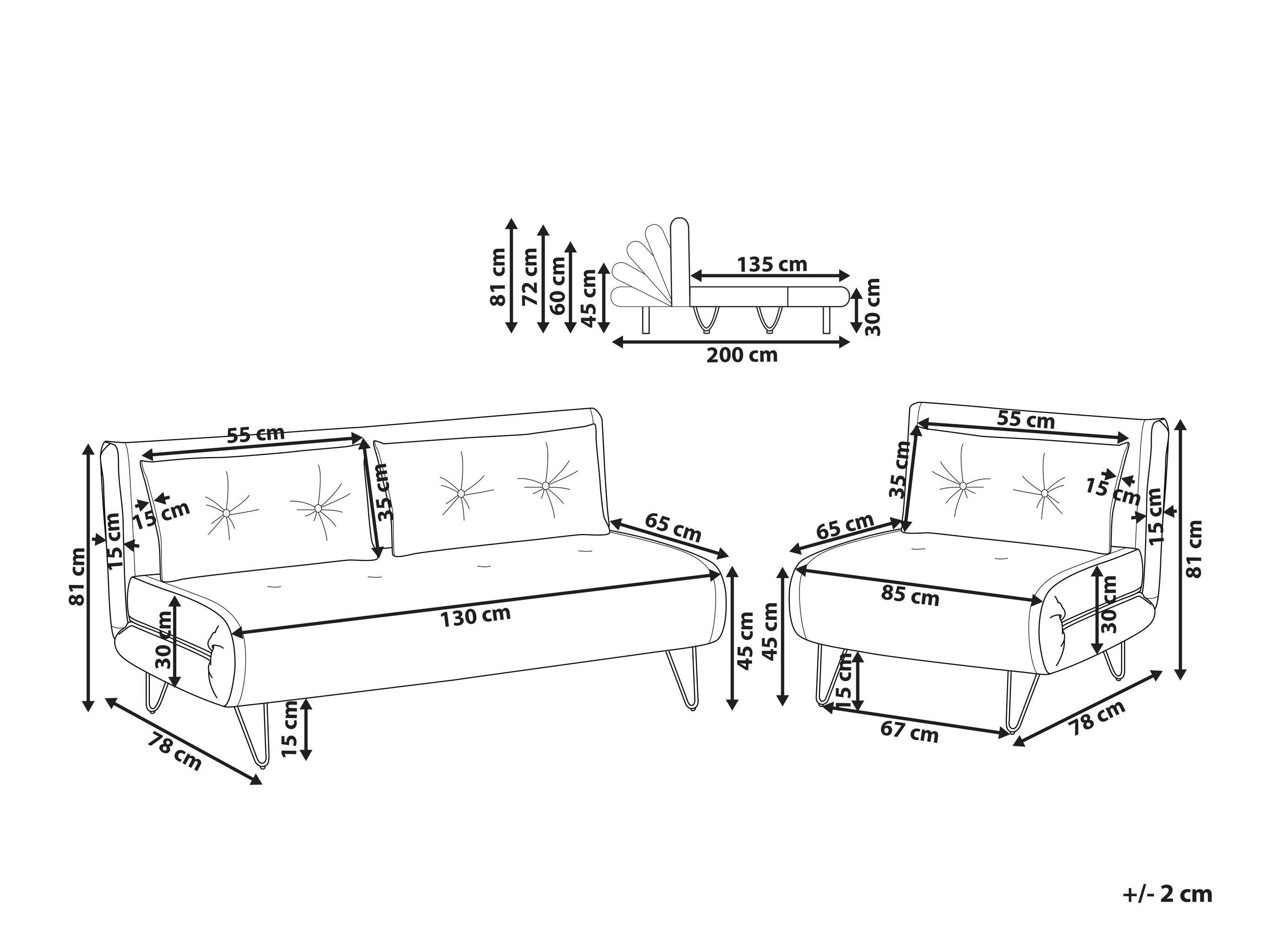 Pehme mööbli komplekt Berwyn 3165 (Helebeež)