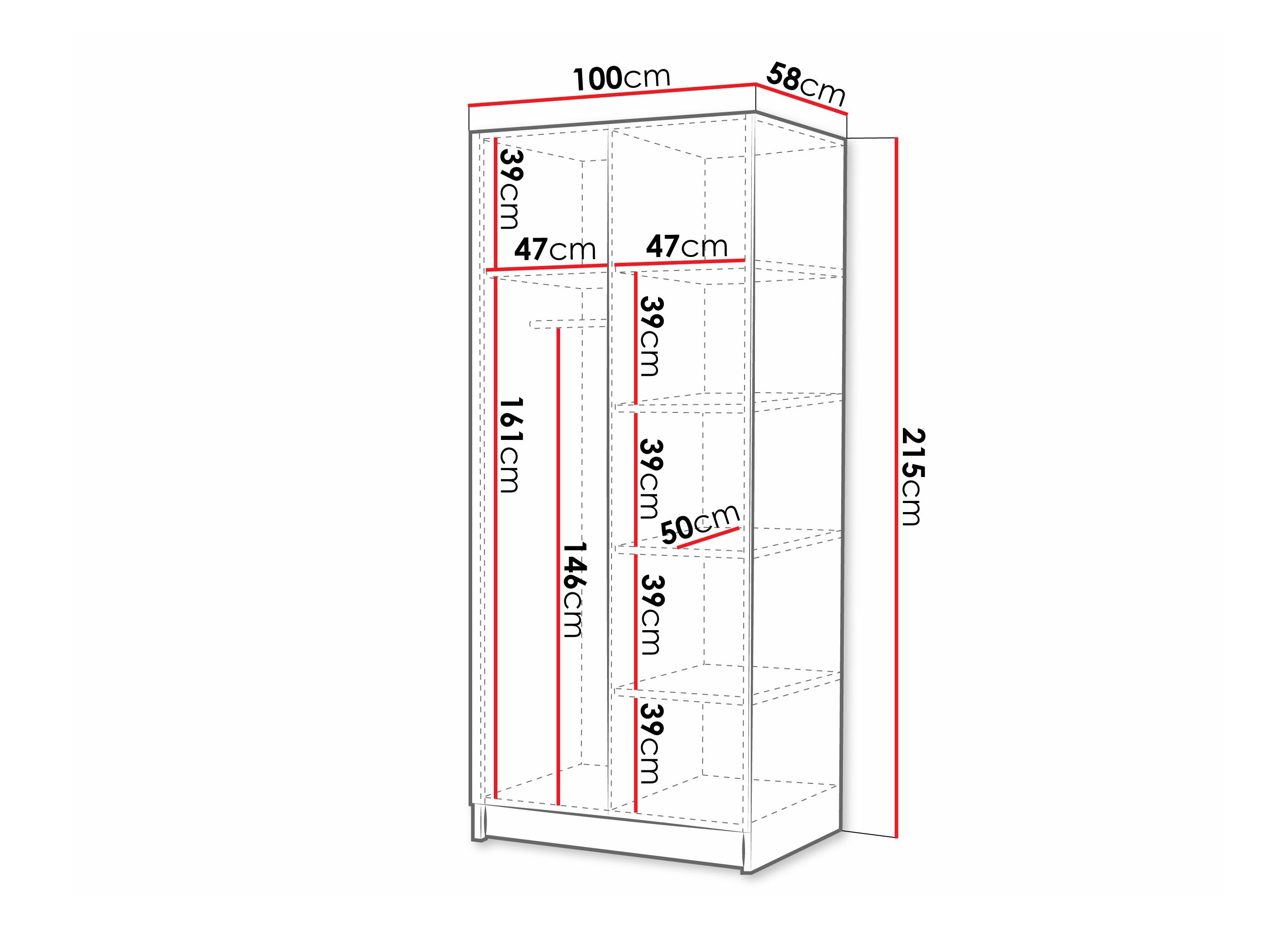 Riidekapp Closico Staton I (Kašmiir + Kuldne)
