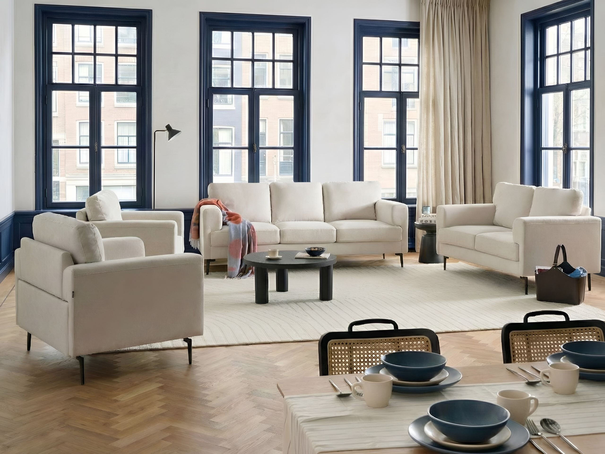 Pehme mööbli komplekt Catcavu 100 (Helebeež)