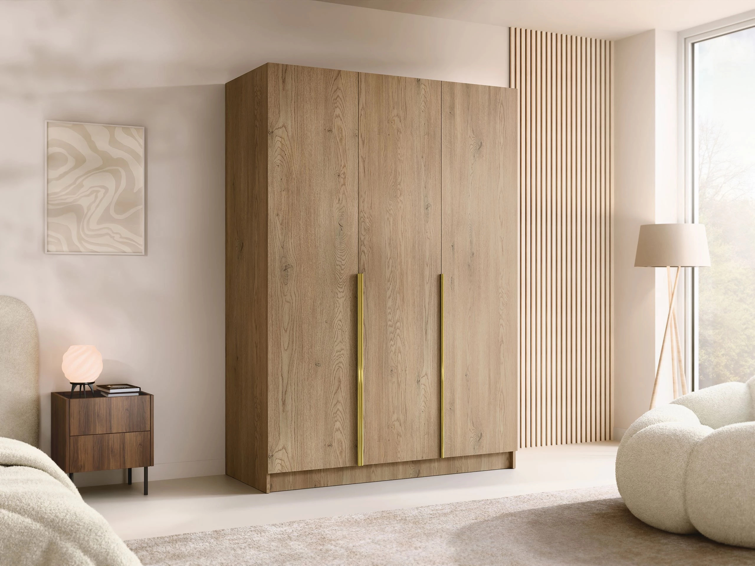 Riidekapp Closico Decoron I (Ere puit + Kuldne)