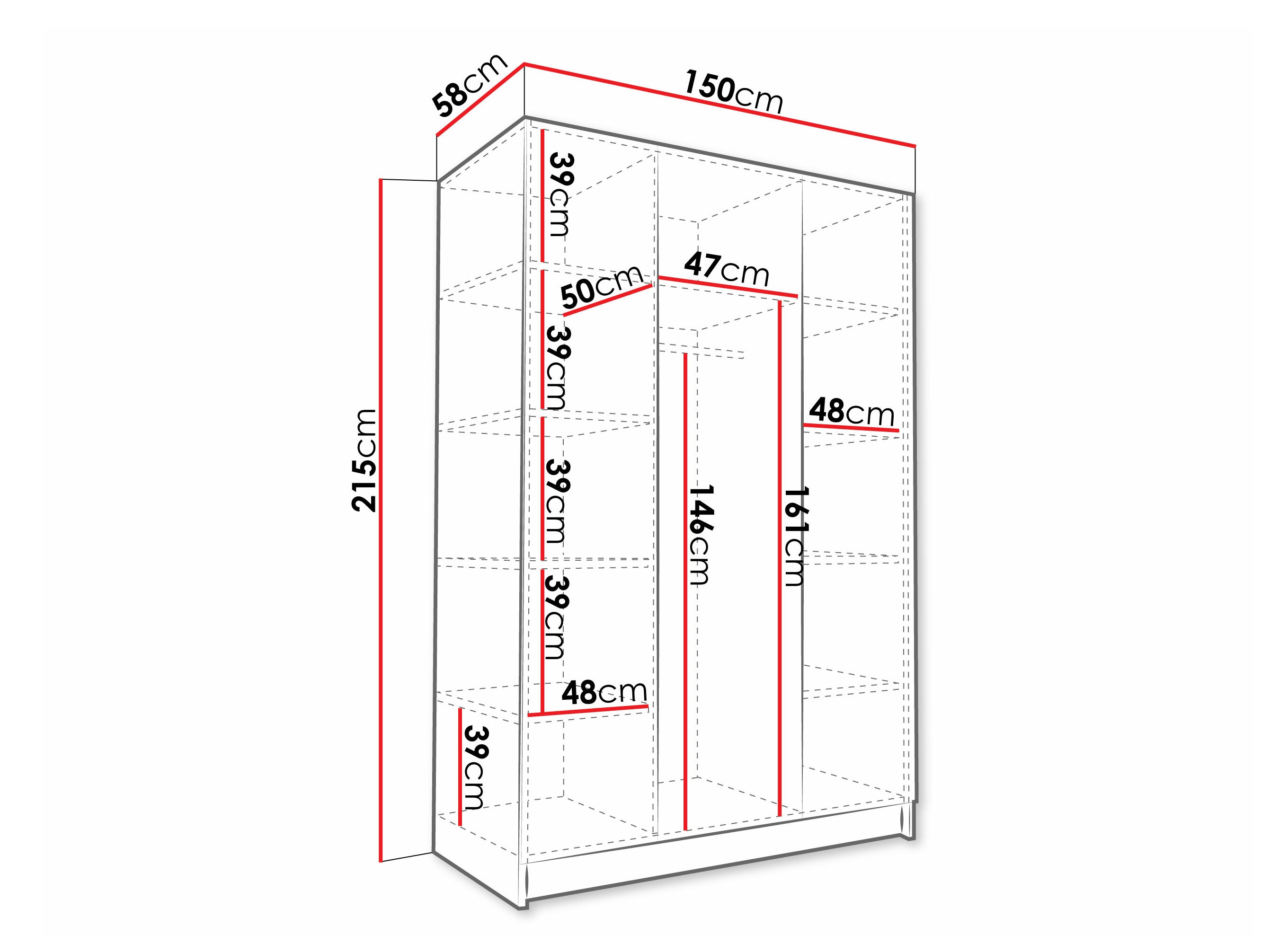Riidekapp Closico Decoron II (Kašmiir + Kuldne)
