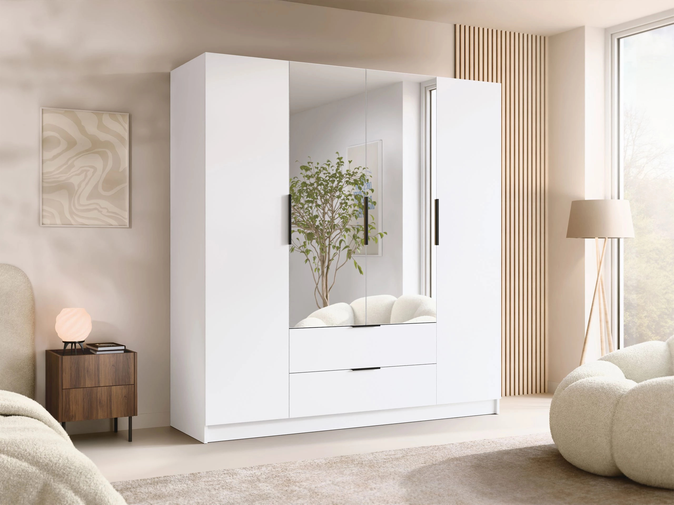 Riidekapp Closico Cadron II (Valge)