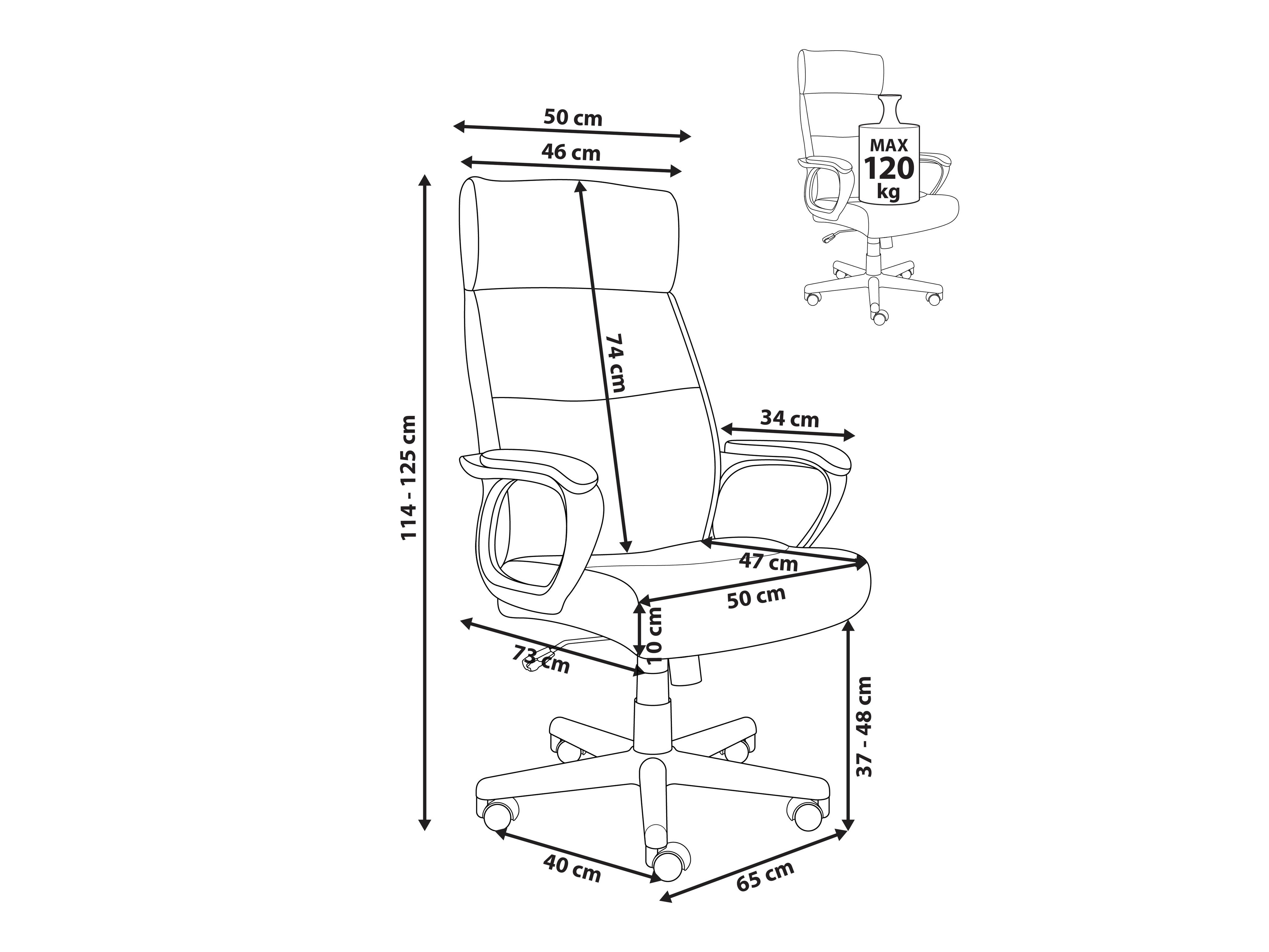 Kontoritool Berwyn 3175 (Must)