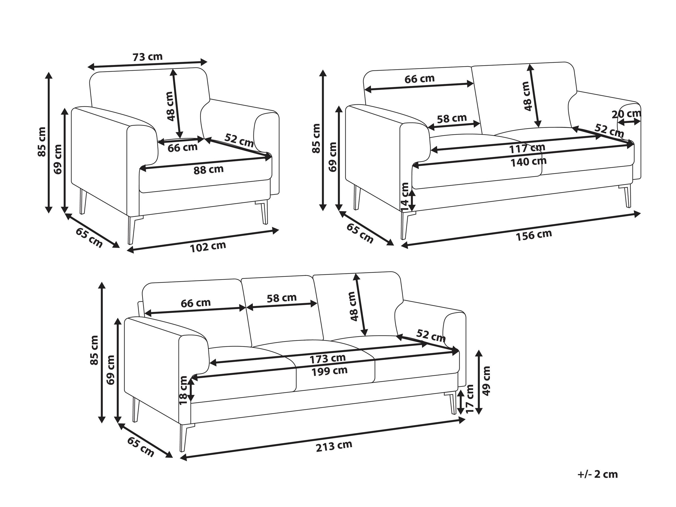 Pehme mööbli komplekt Catcavu 102 (Helebeež)