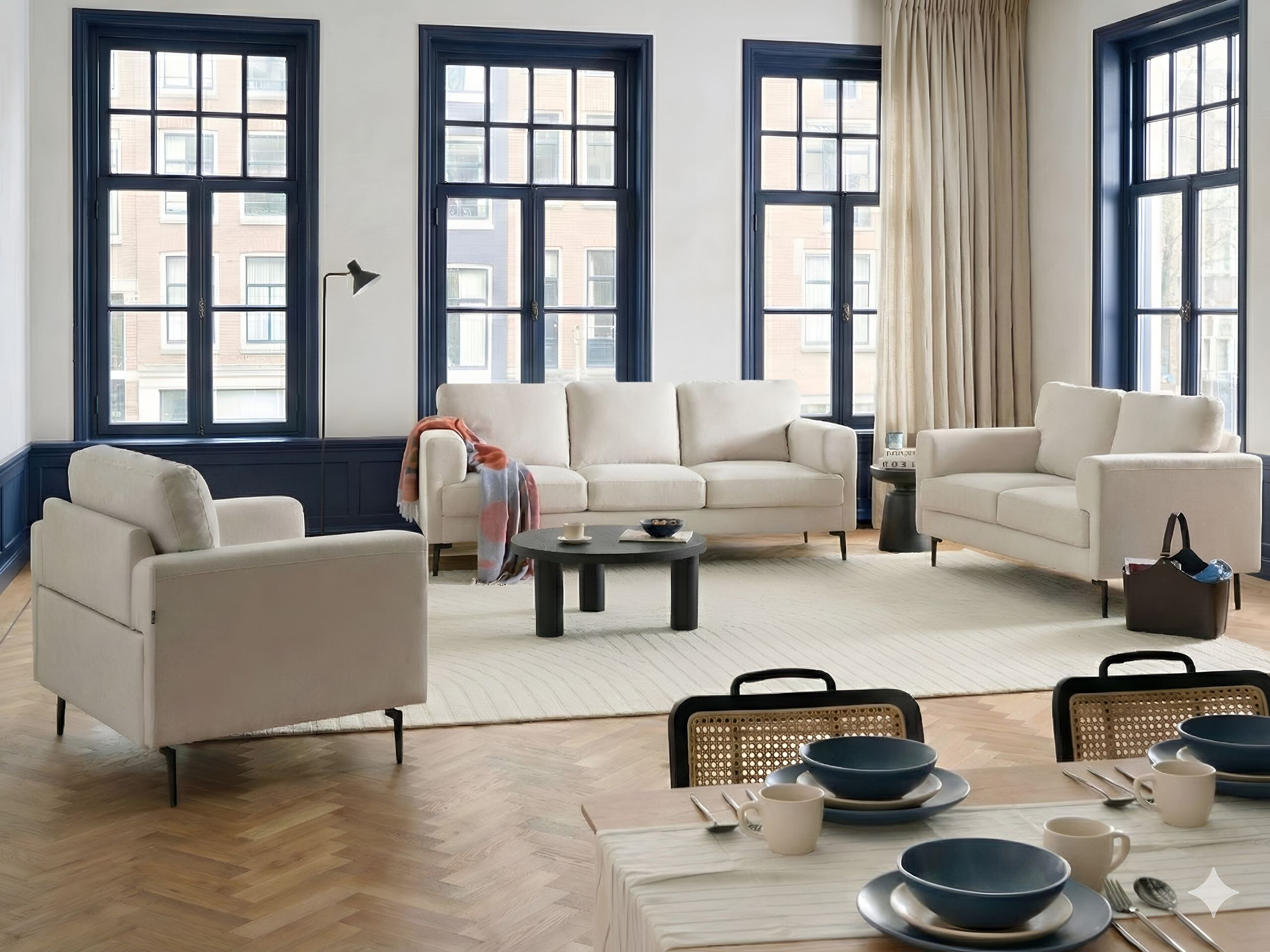 Pehme mööbli komplekt Catcavu 102 (Helebeež)