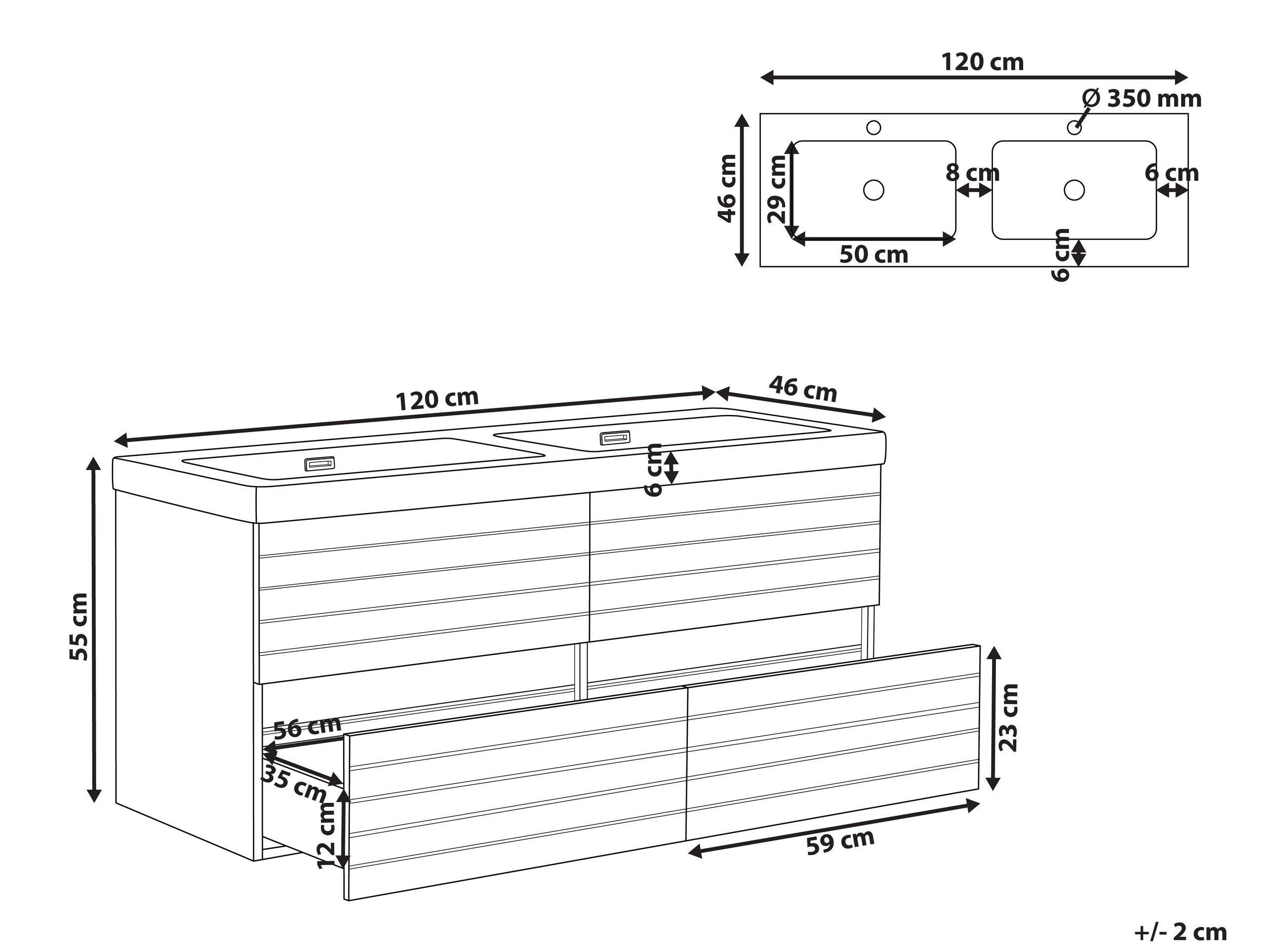 Vannitoa põrandakapp kraanikausile Berwyn 3185