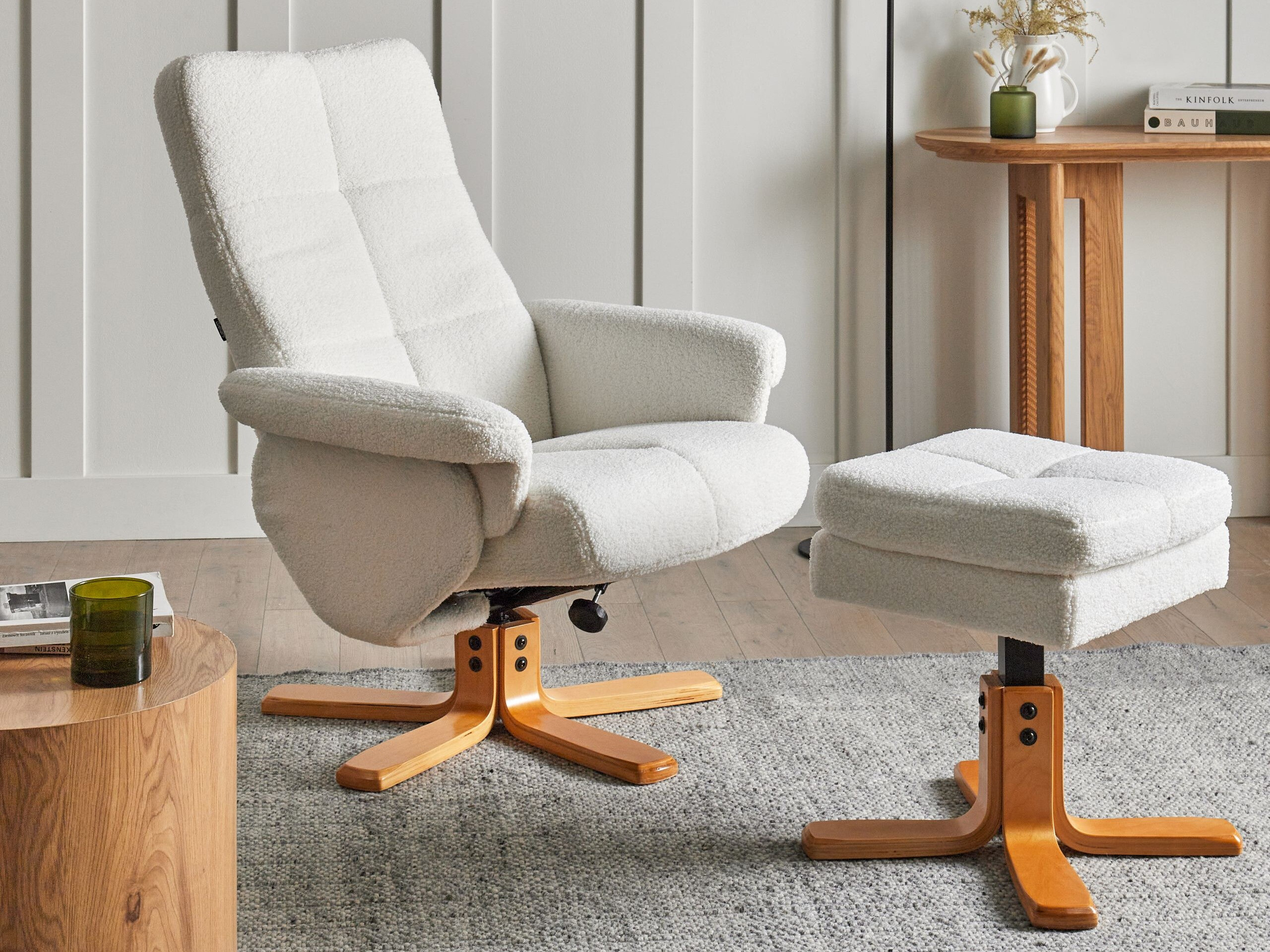 Tugitool recliner Berwyn 3195 (Valge)