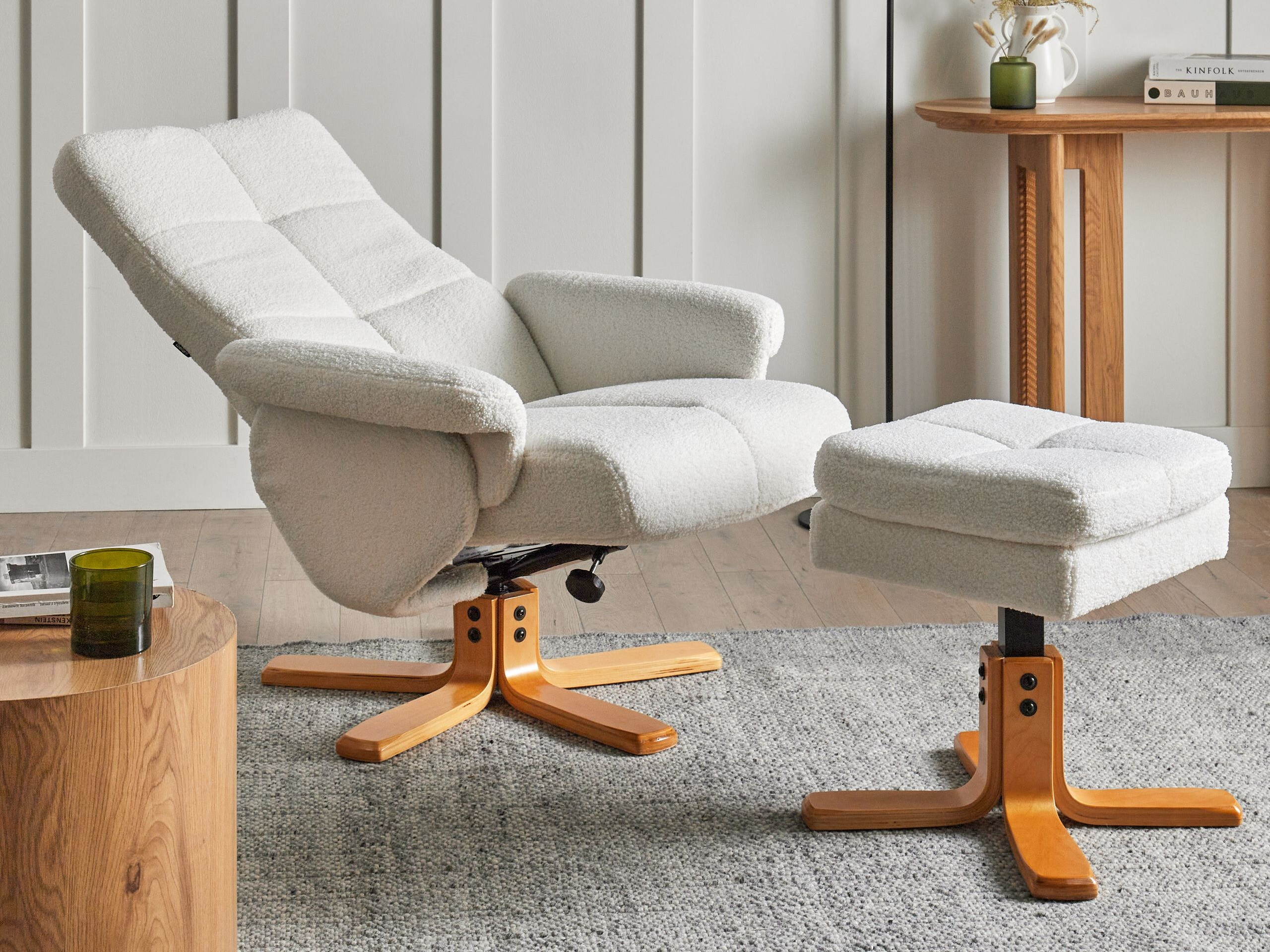 Tugitool recliner Berwyn 3195 (Valge)