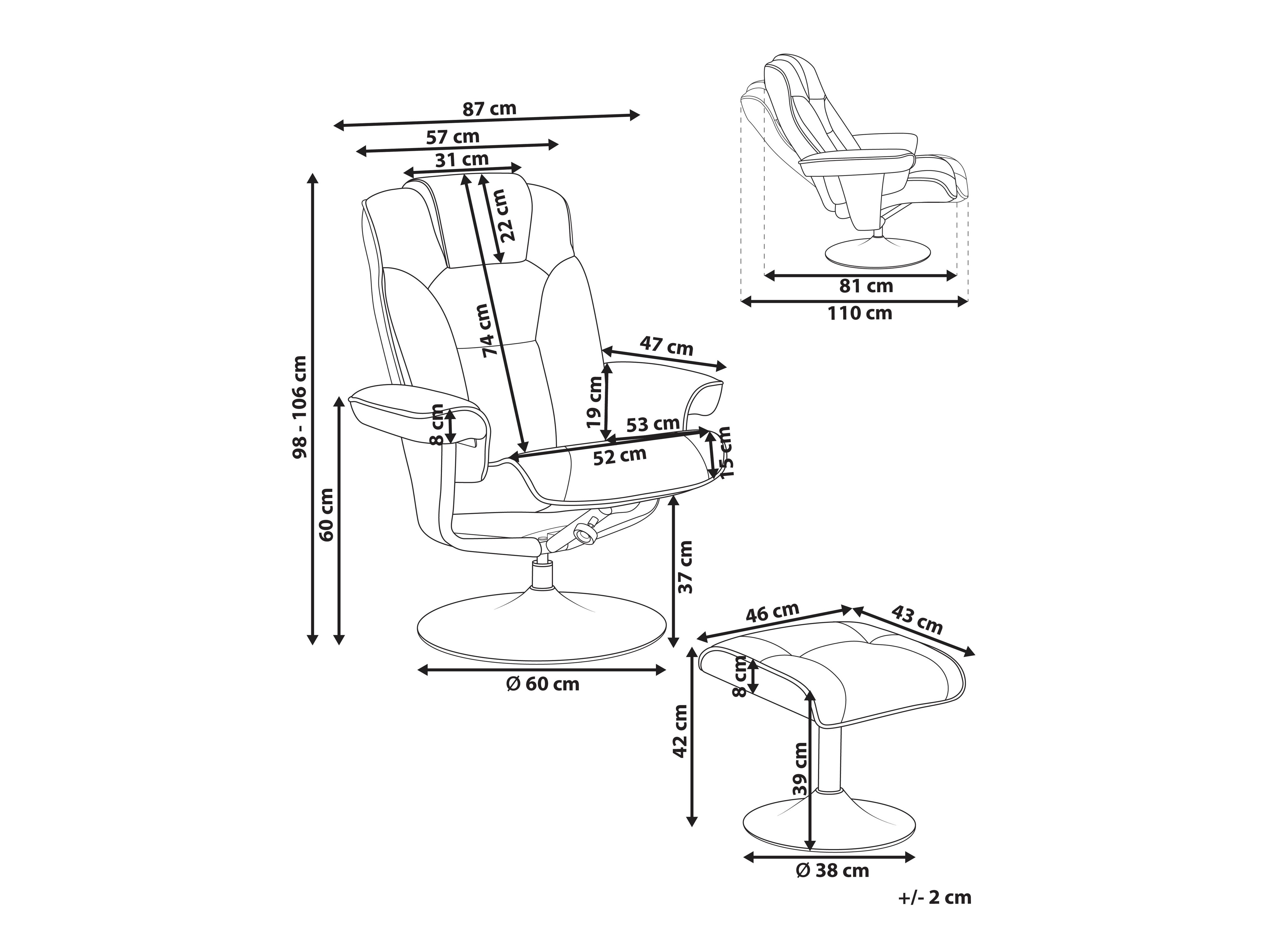 Tugitool recliner Berwyn 3199