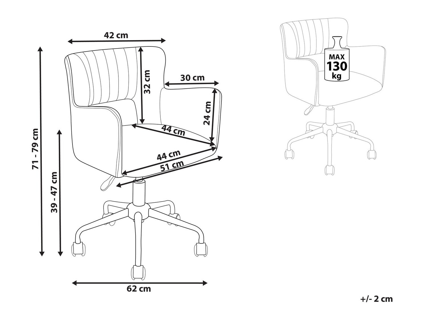 Kontoritool Berwyn 895 (Taupe)