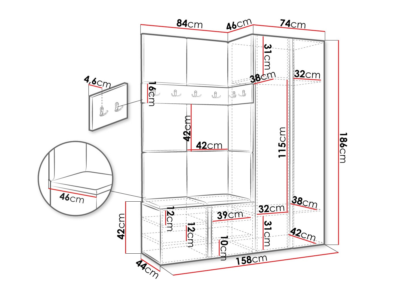 Esikukomplekt Hartford 266 (Kašmiir)