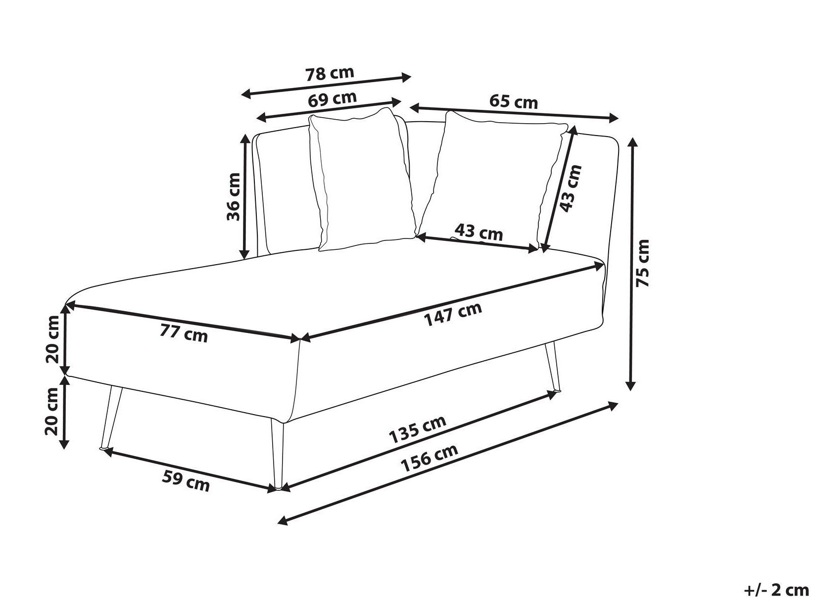 Kušett Berwyn 1062 (Punane)