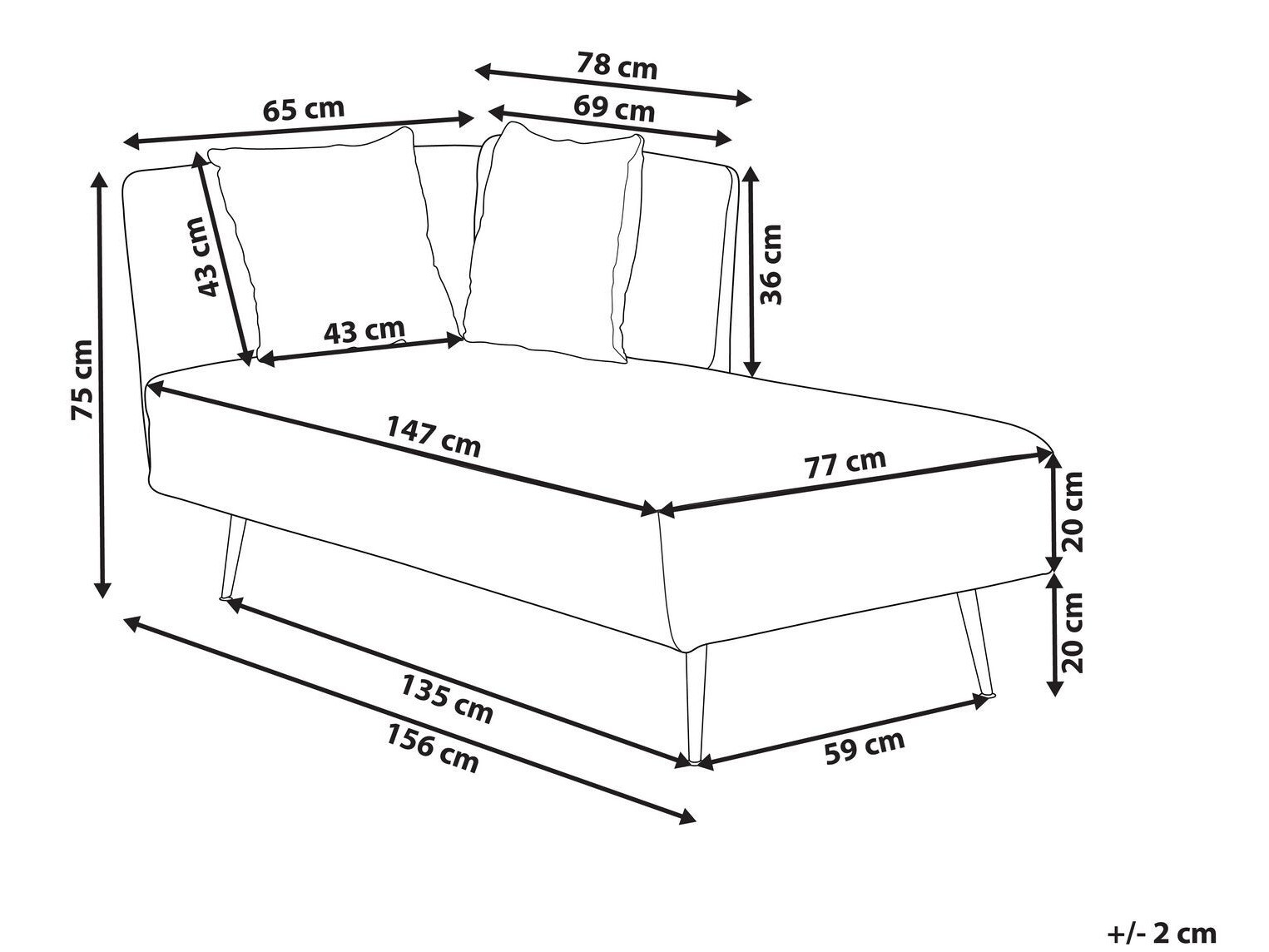 Kušett Berwyn 1062 (Punane)
