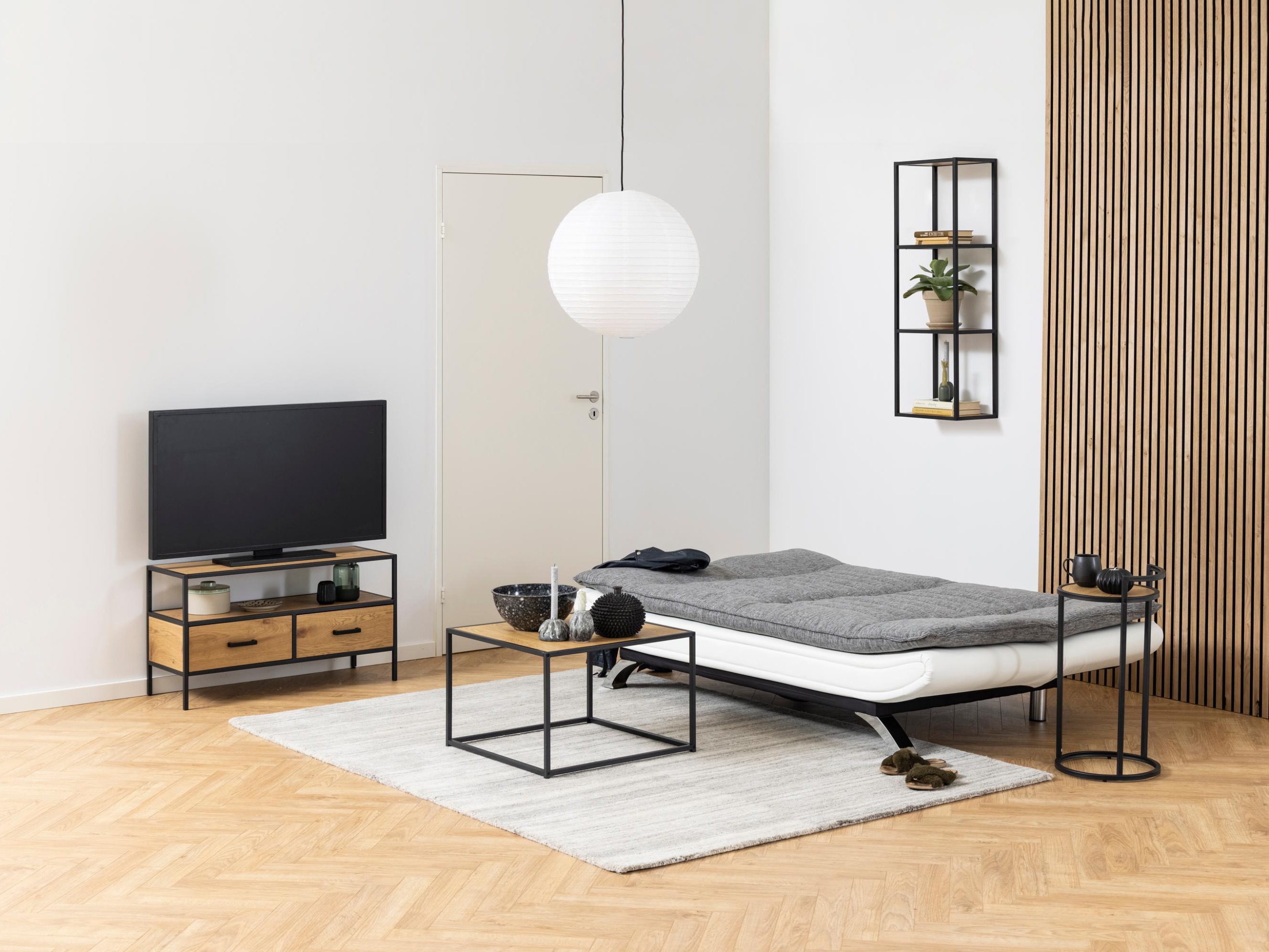 Diivanvoodi Norsica 228 (Valge + Helehall)