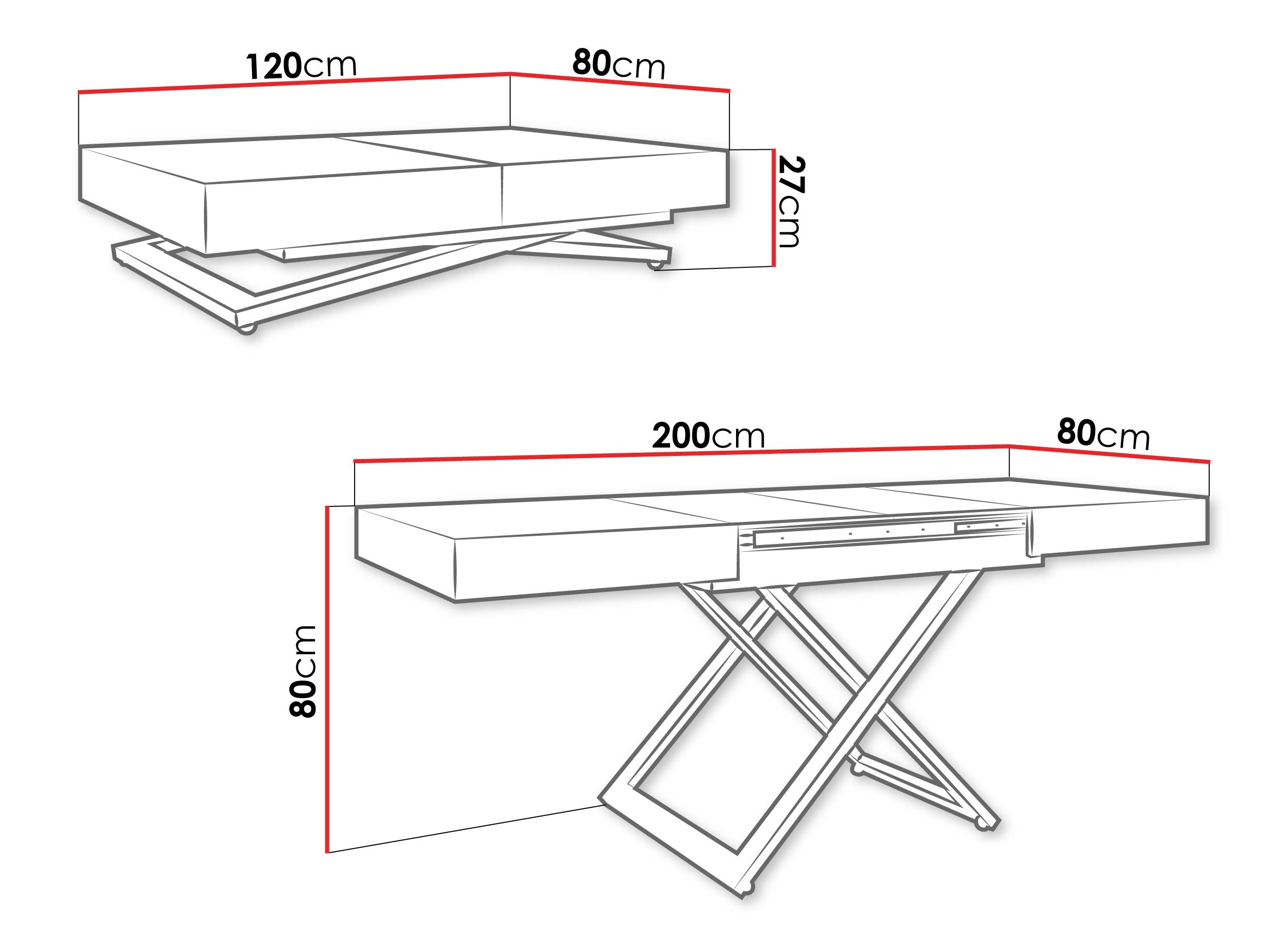 Transformer diivanilaud Oswego 171 (Pähkel)