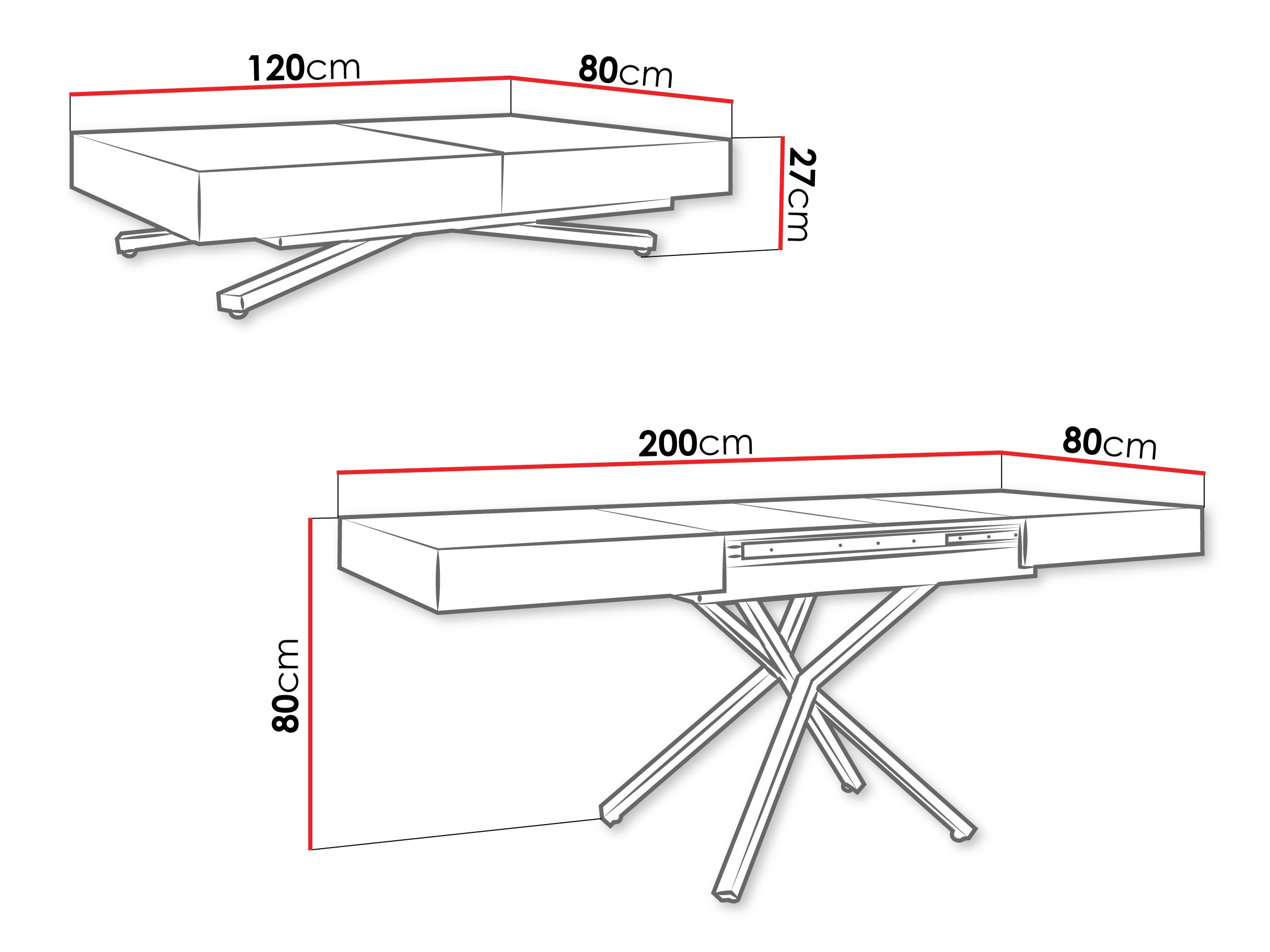 Transformer diivanilaud Oswego 176 (Kašmiir)