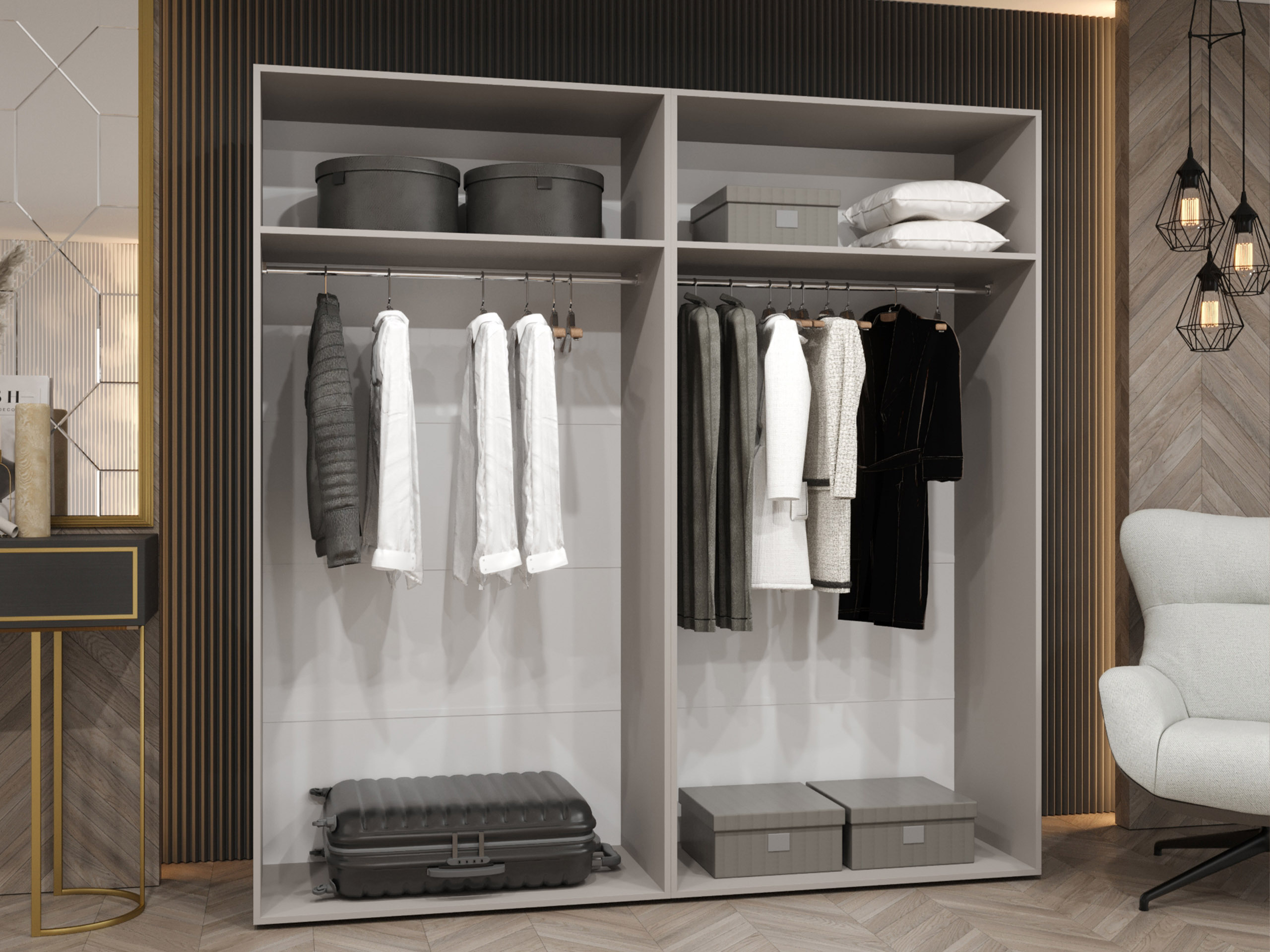 Riidekapp Hartford 581 (Valge)