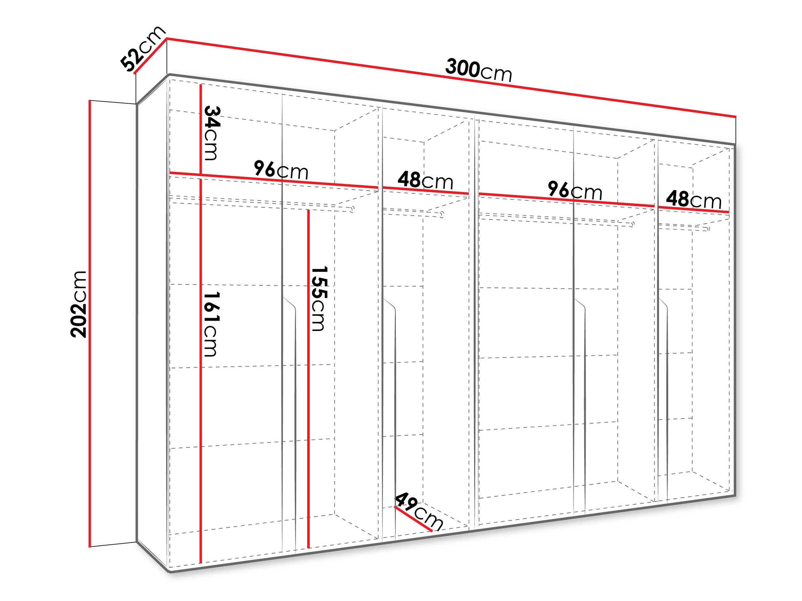 Riidekapp Hartford 583 (Must)