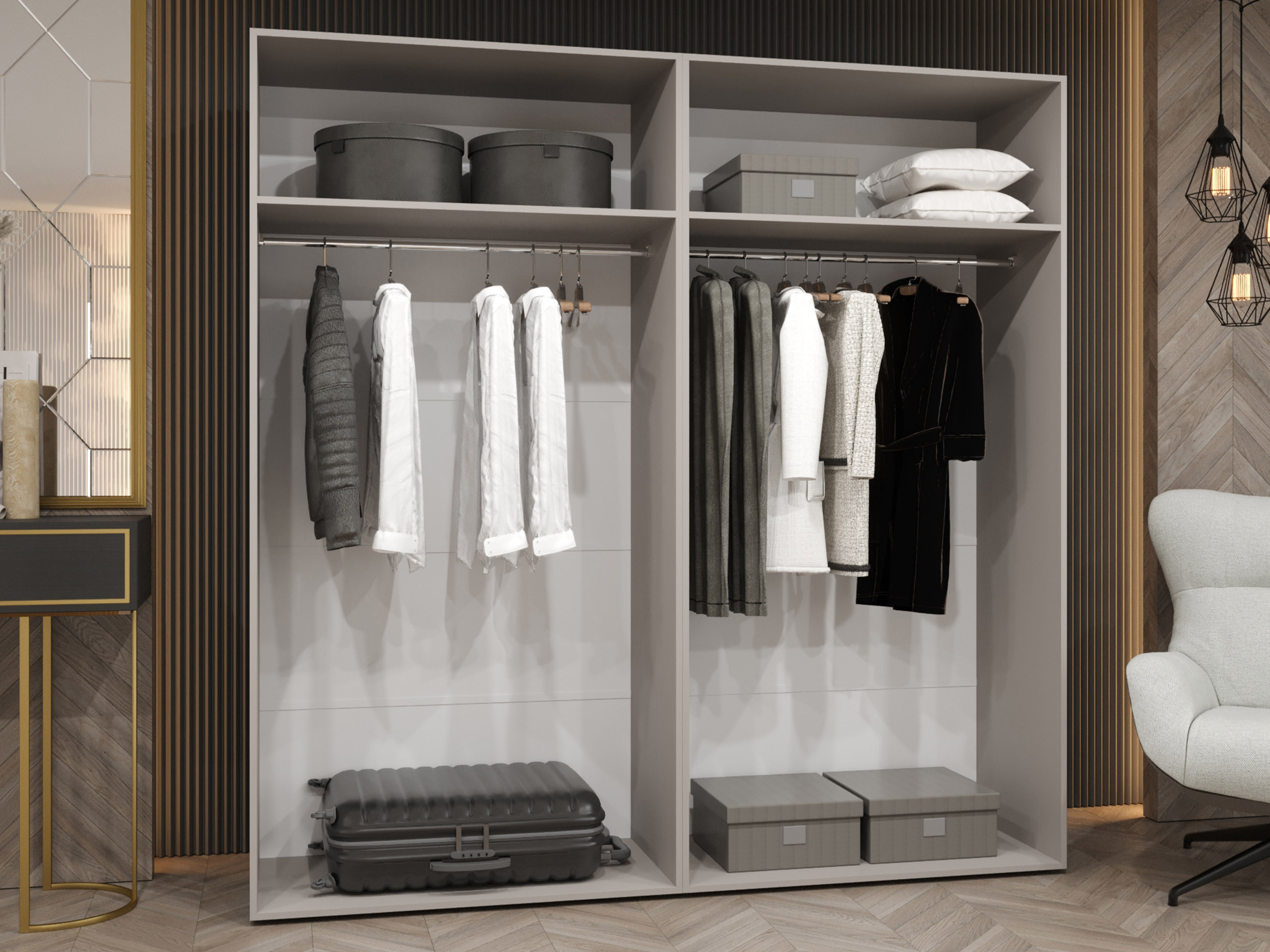 Riidekapp Hartford 586 (Must)