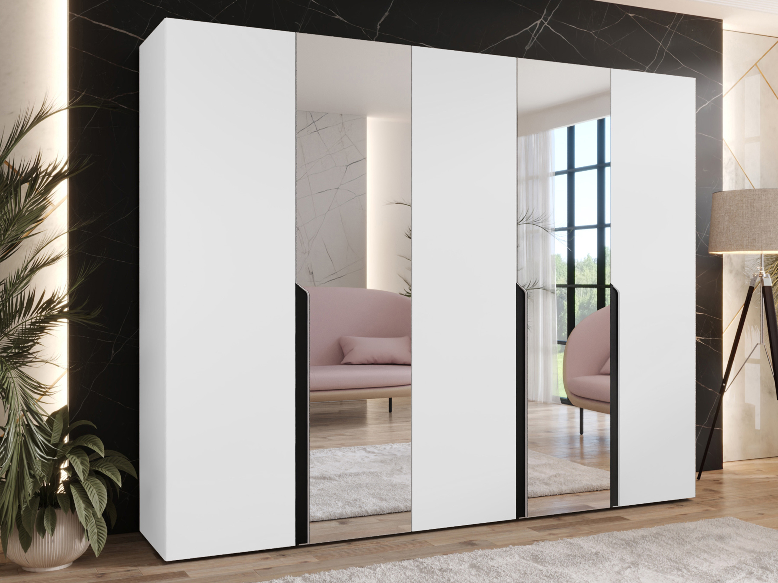 Riidekapp Hartford 587 (Valge)