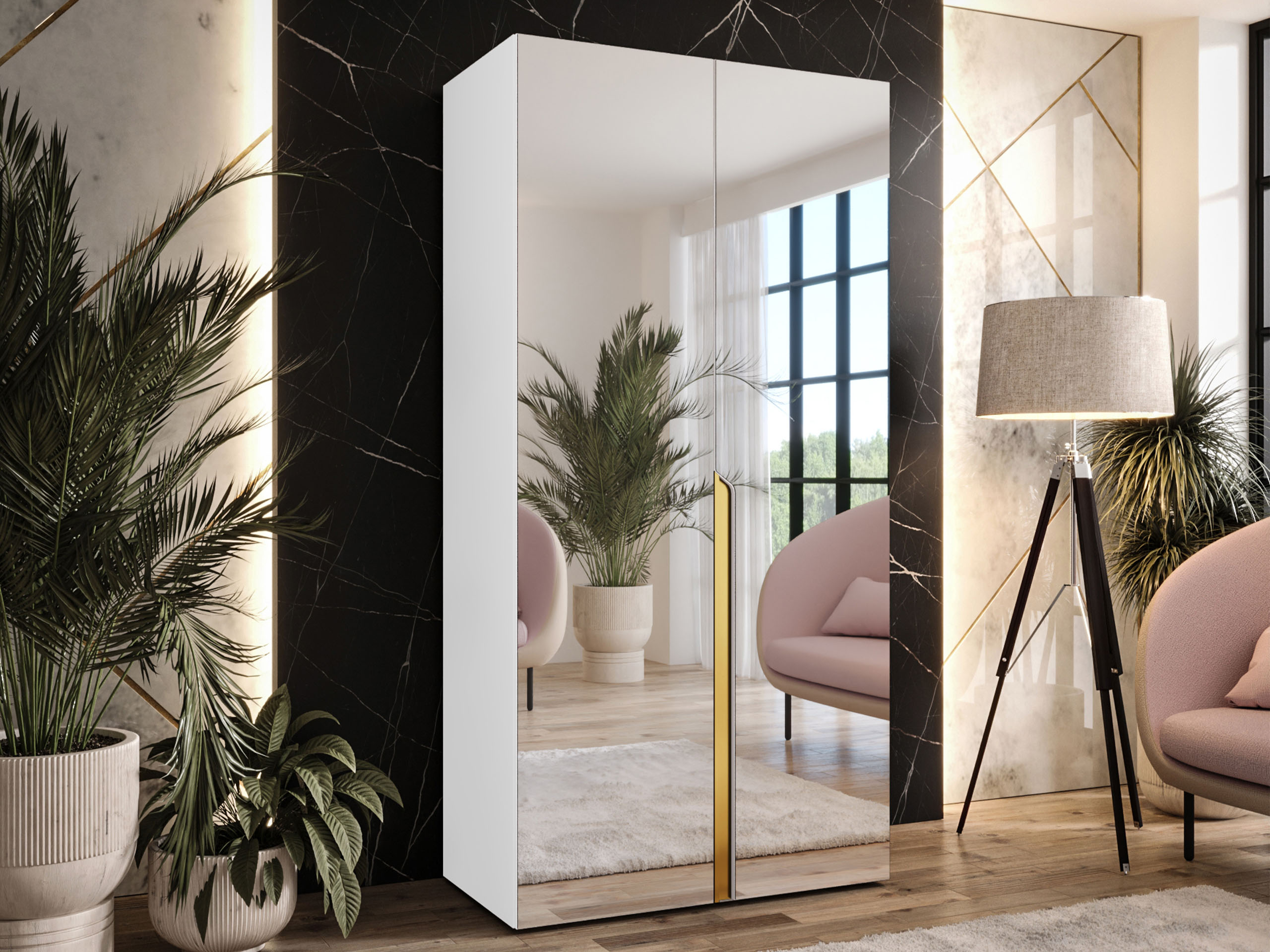 Riidekapp Hartford 589 (Valge)