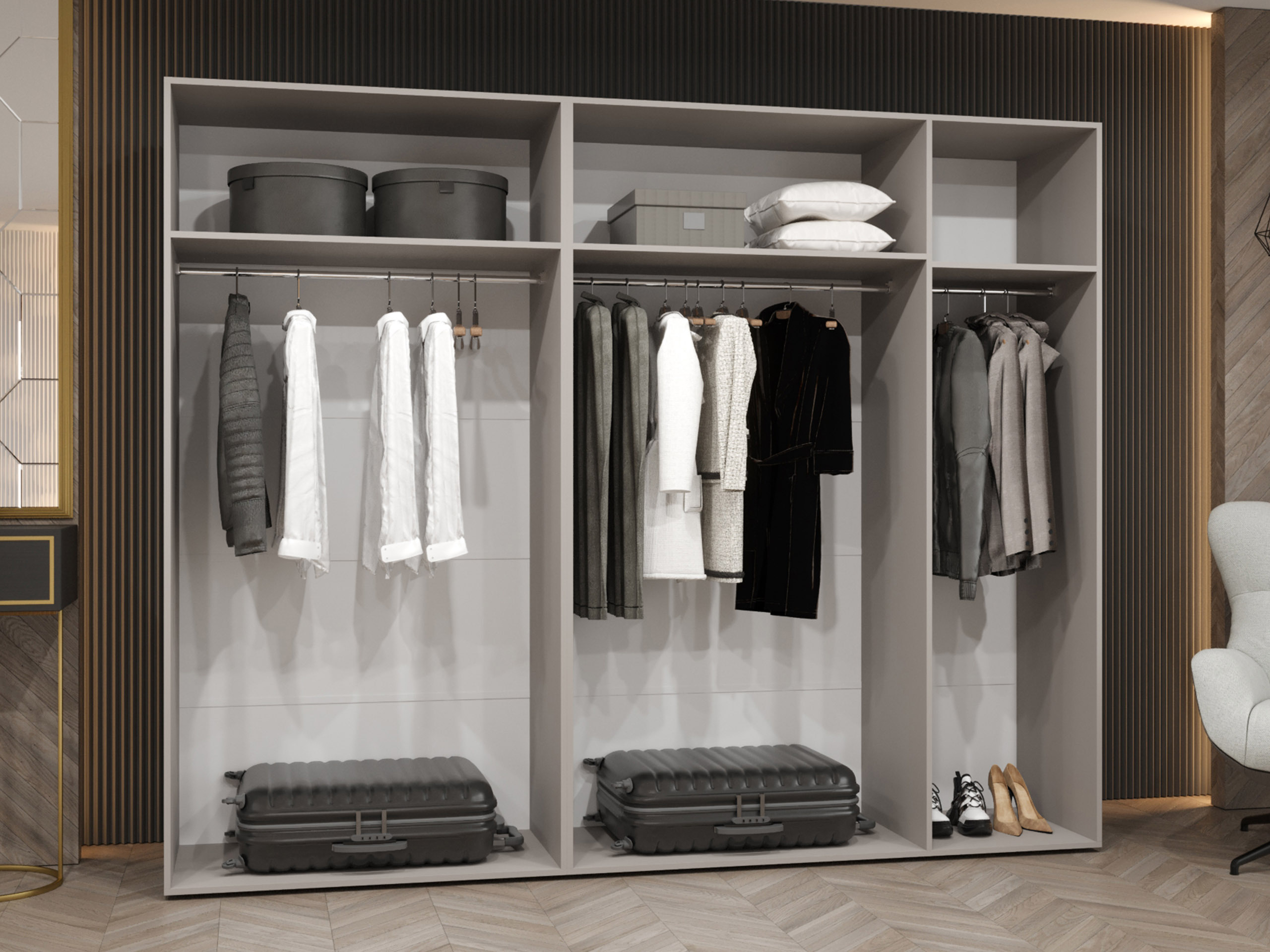 Riidekapp Hartford 592 (Valge)