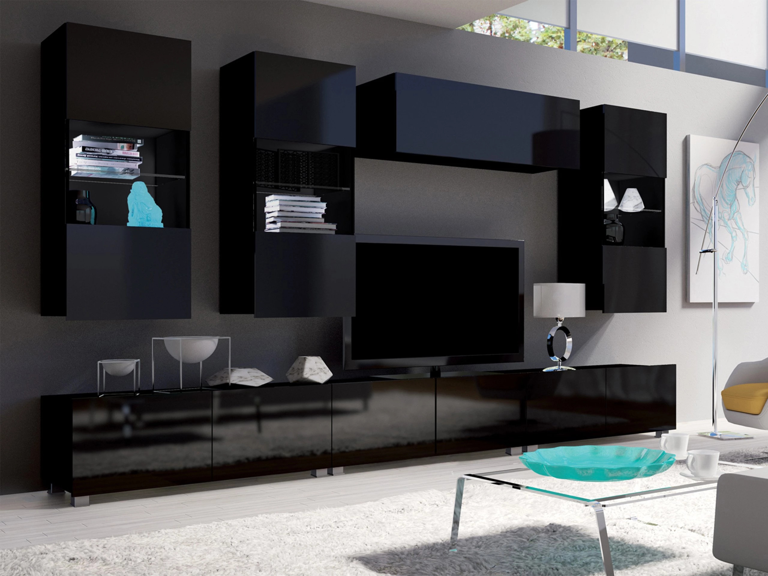 Seinakapp Tivdalu 102 (Must + Läikiv must)