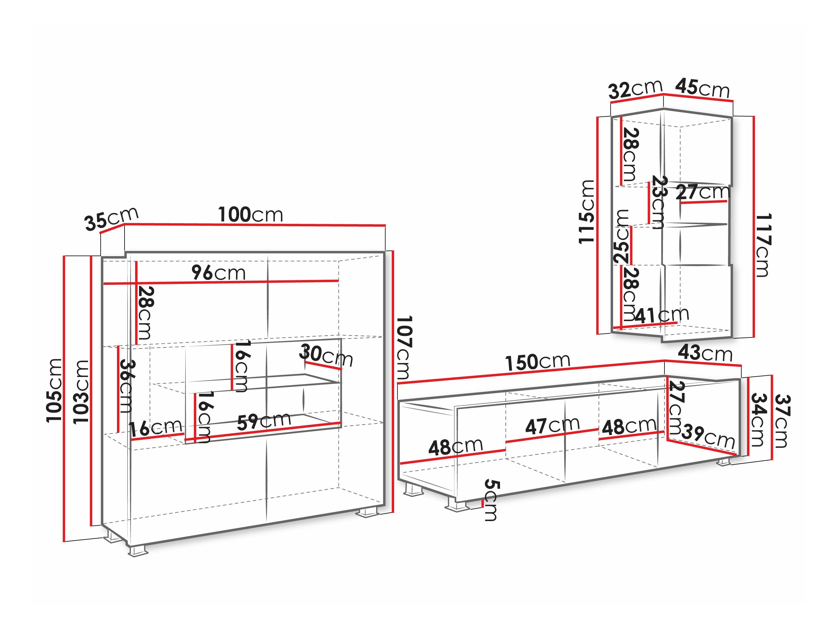 Elutoa komplekt Tivdalu 111 (Valge + Läikiv valge)