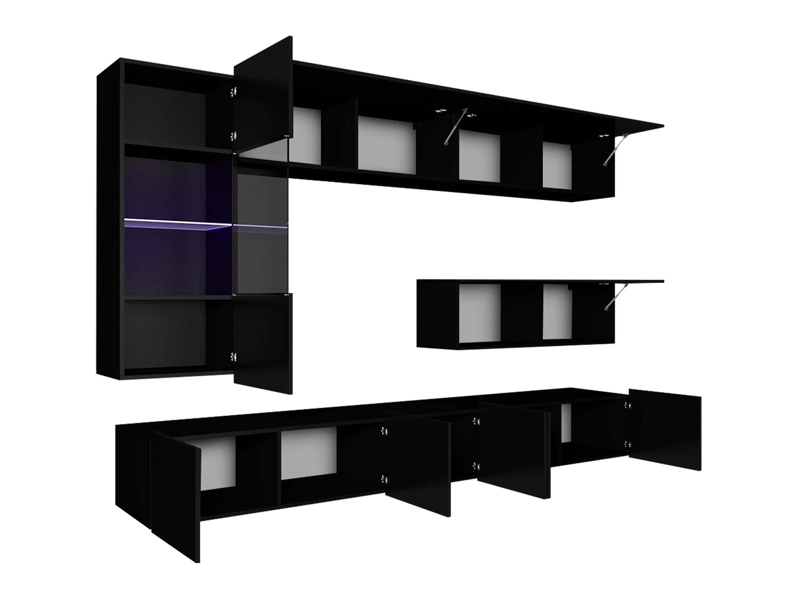 Elutoa komplekt Remus IV (Must + Läikiv must)