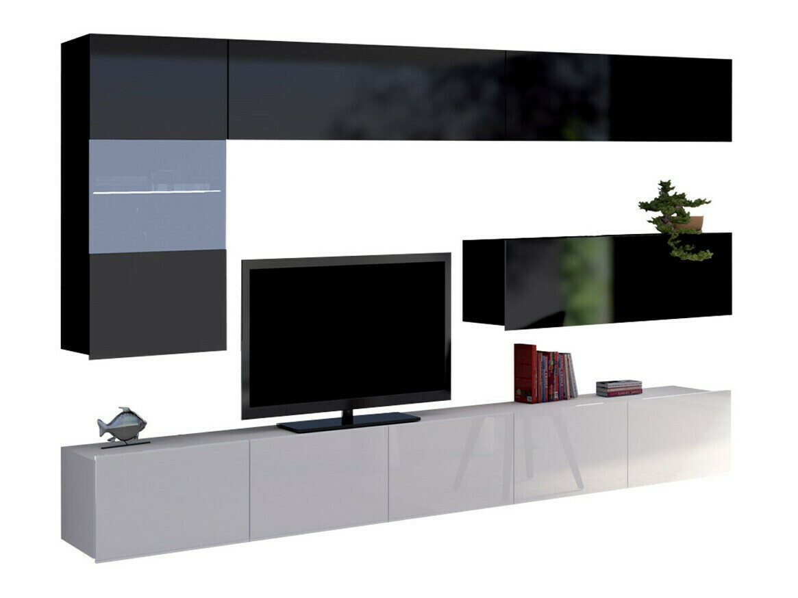 Elutoa komplekt Remus IV (Valge + Läikiv valge + Must + Läikiv must)