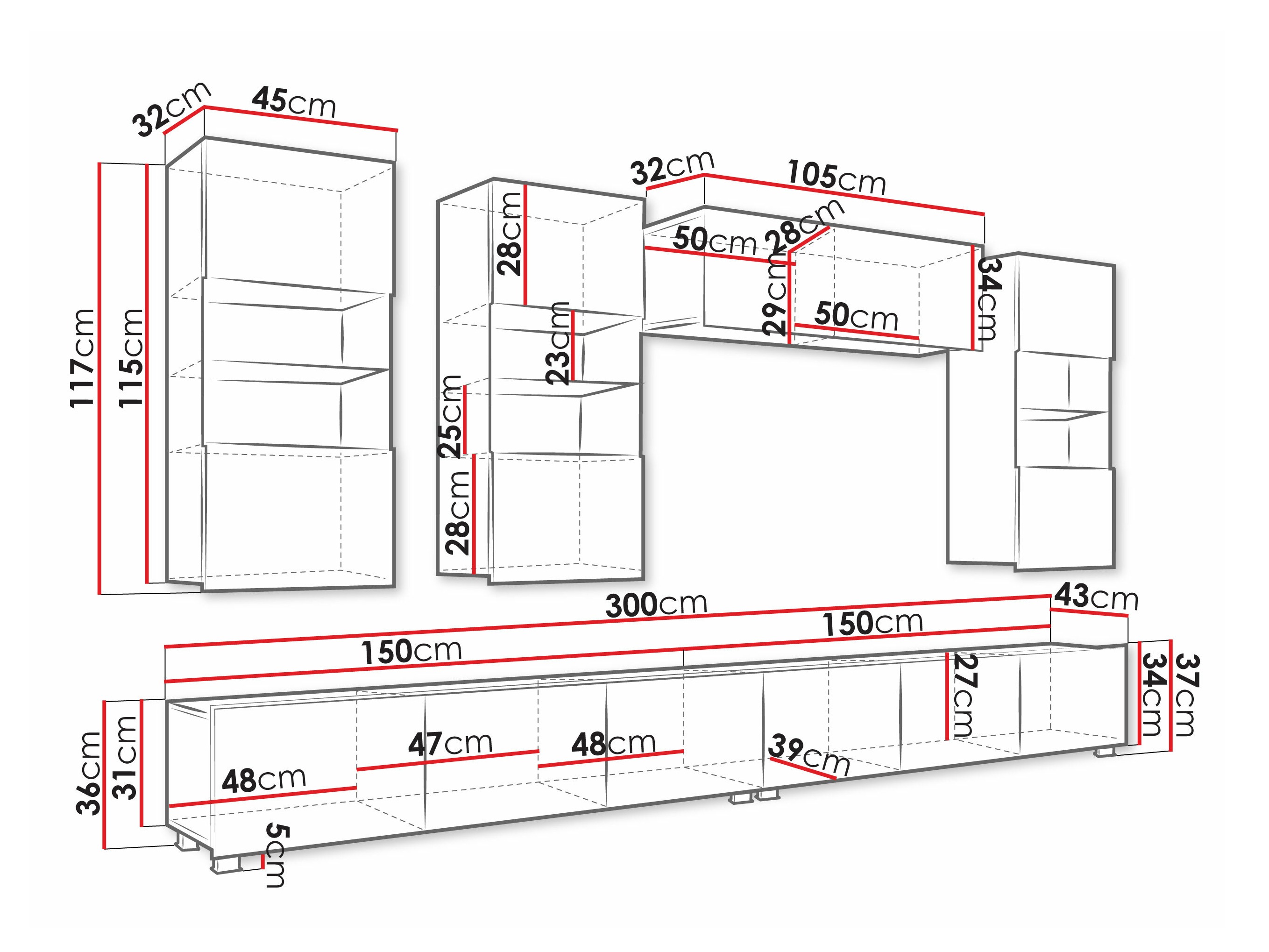Elutoa komplekt Remus V (Must + Läikiv must)