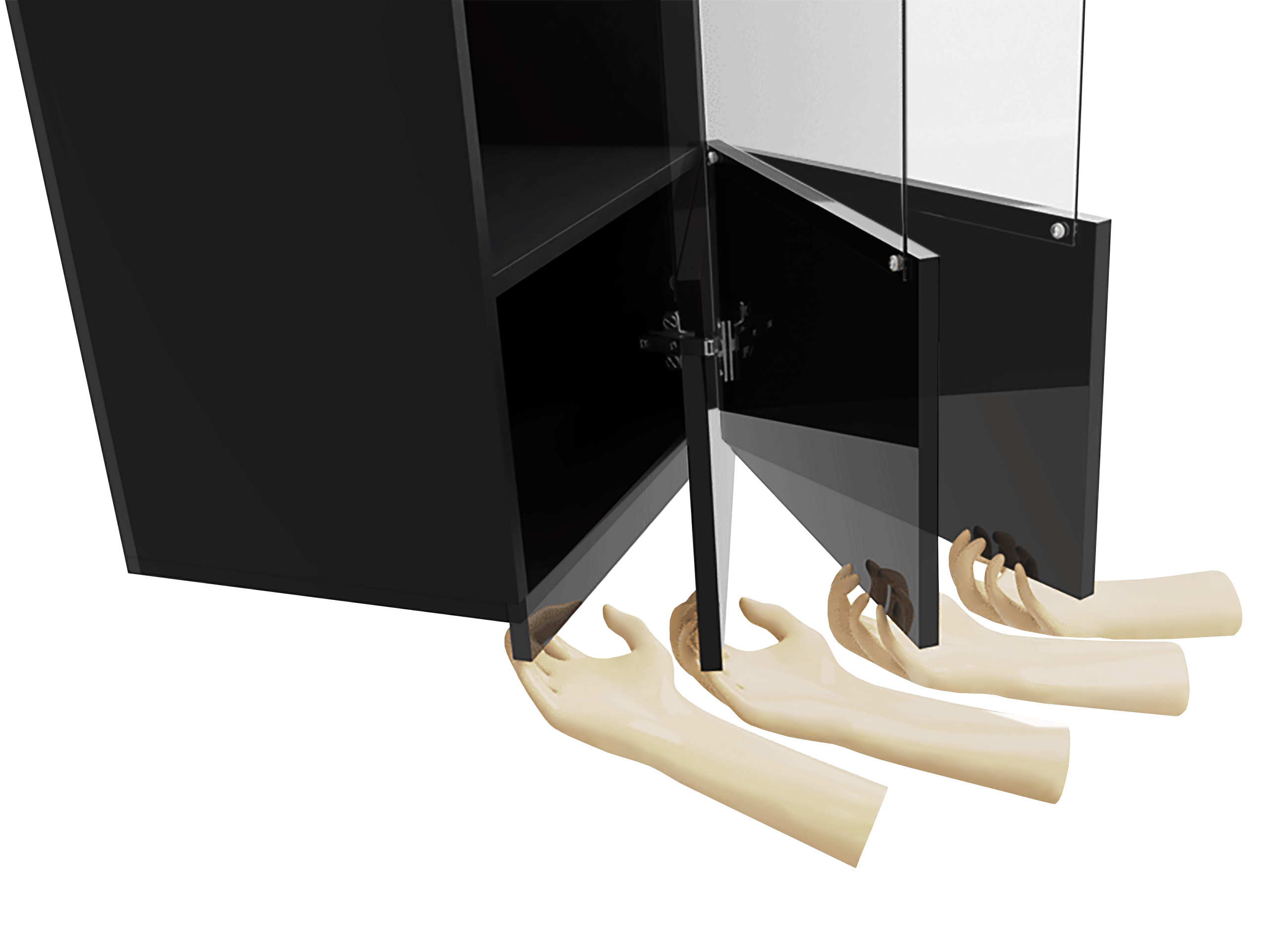 Elutoa komplekt Tivdalu 109 (Must + Läikiv must)