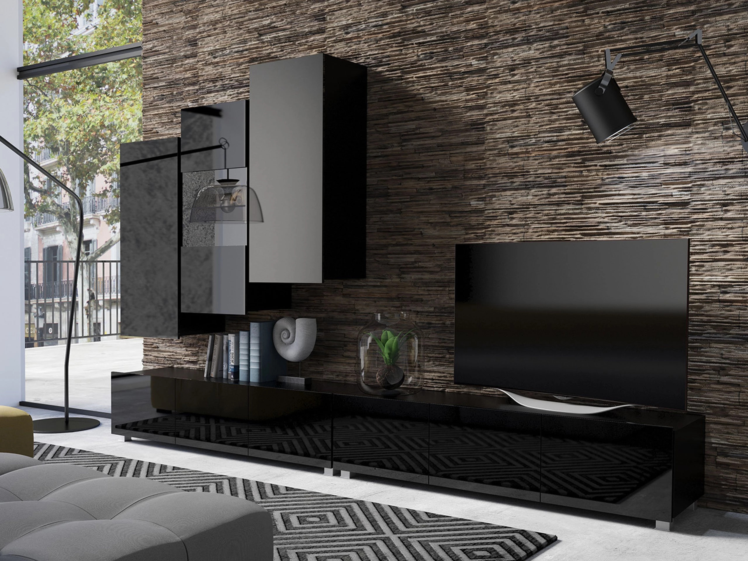 Seinakapp Remus III (Must + Läikiv must)