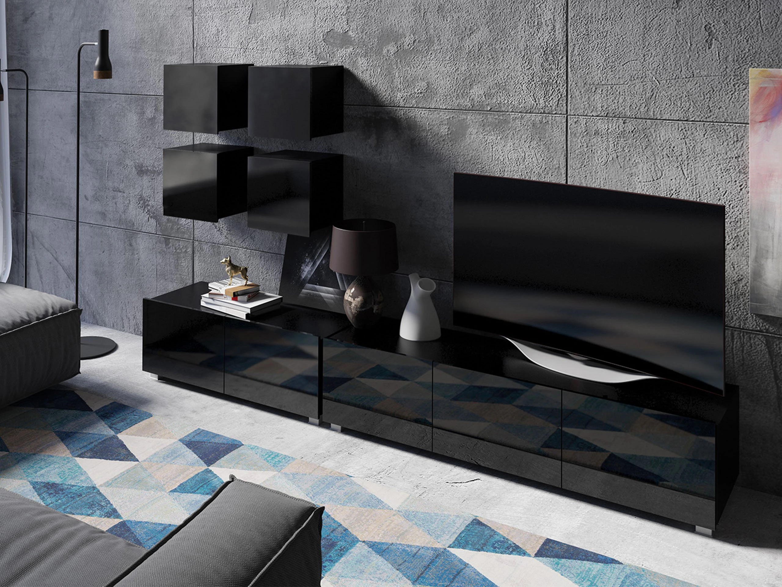 Elutoa komplekt Remus XVIII (Must + Läikiv must)