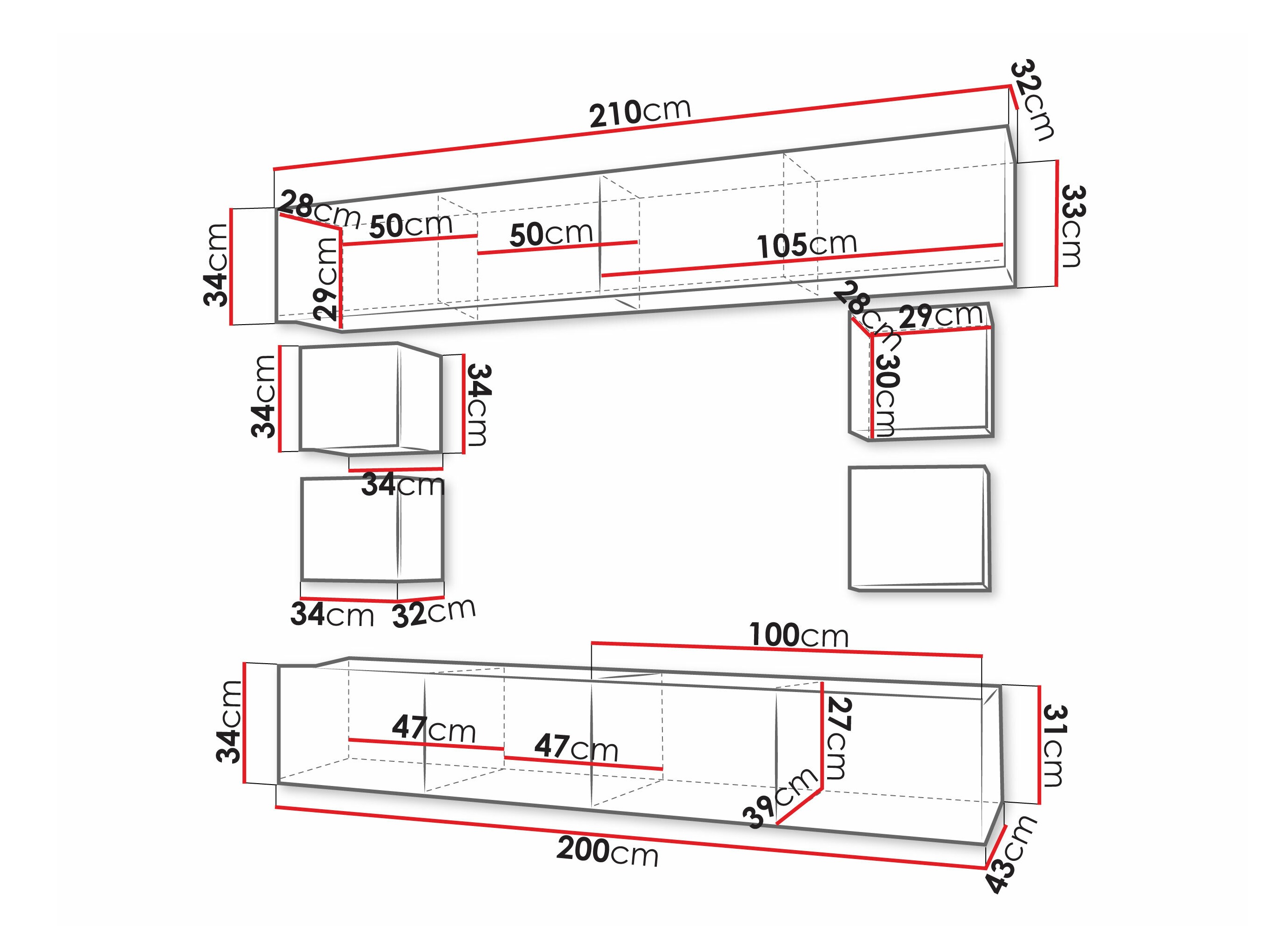 Elutoa komplekt Tivdalu 134 (Must + Läikiv must)