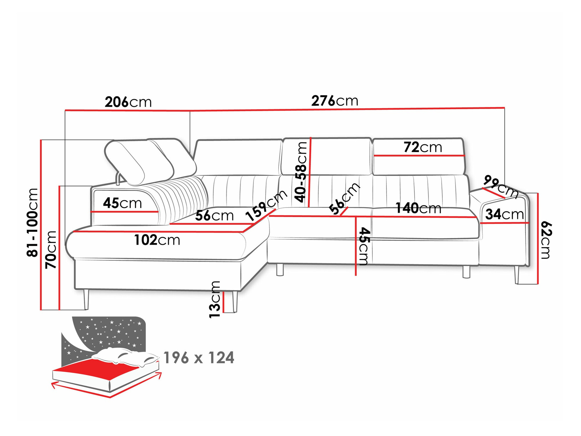 Nurgadiivan SE3001 kahjustatud pakendiga