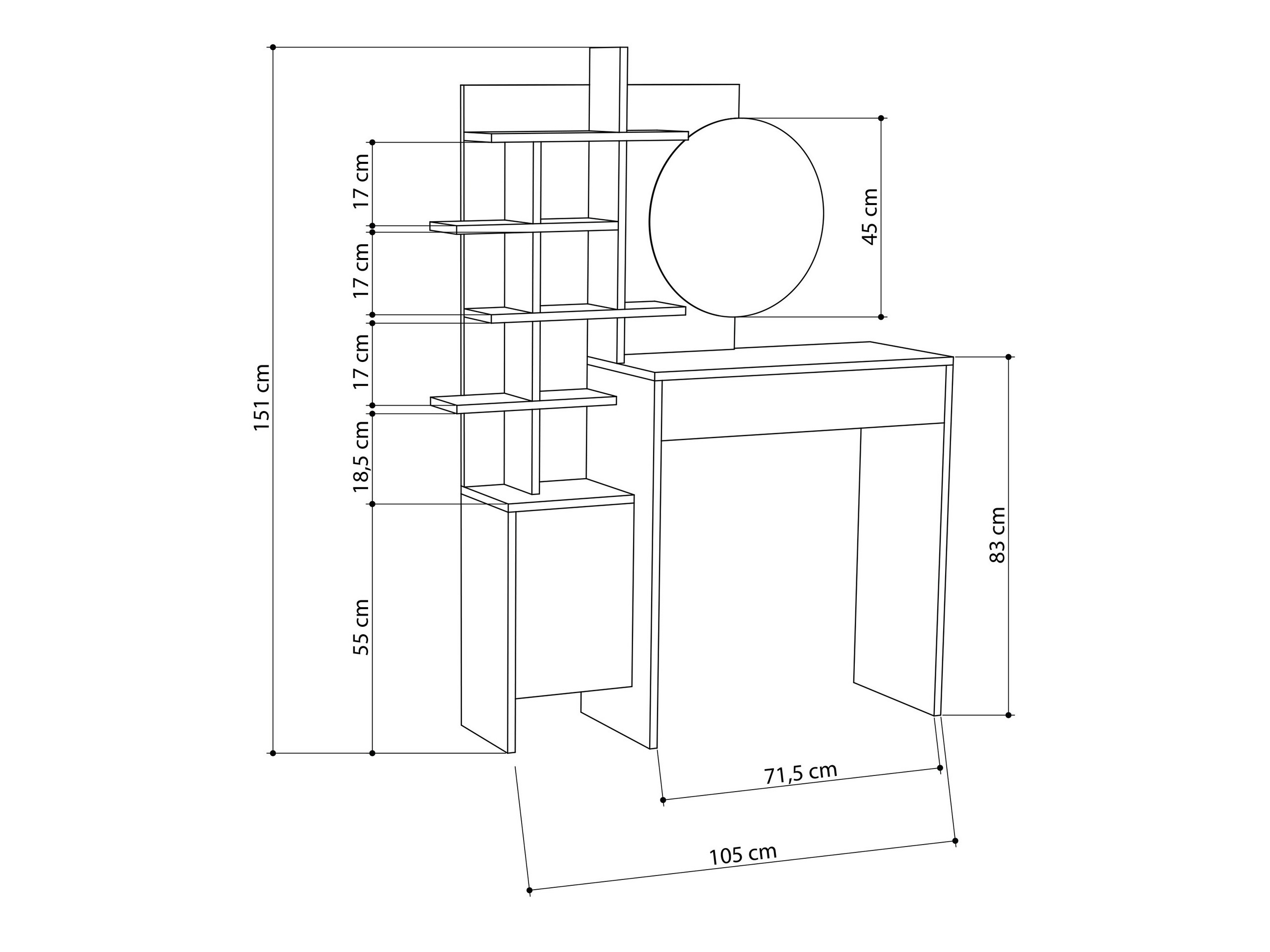Meigilaud Kailua 220 (Valge + Tamm)