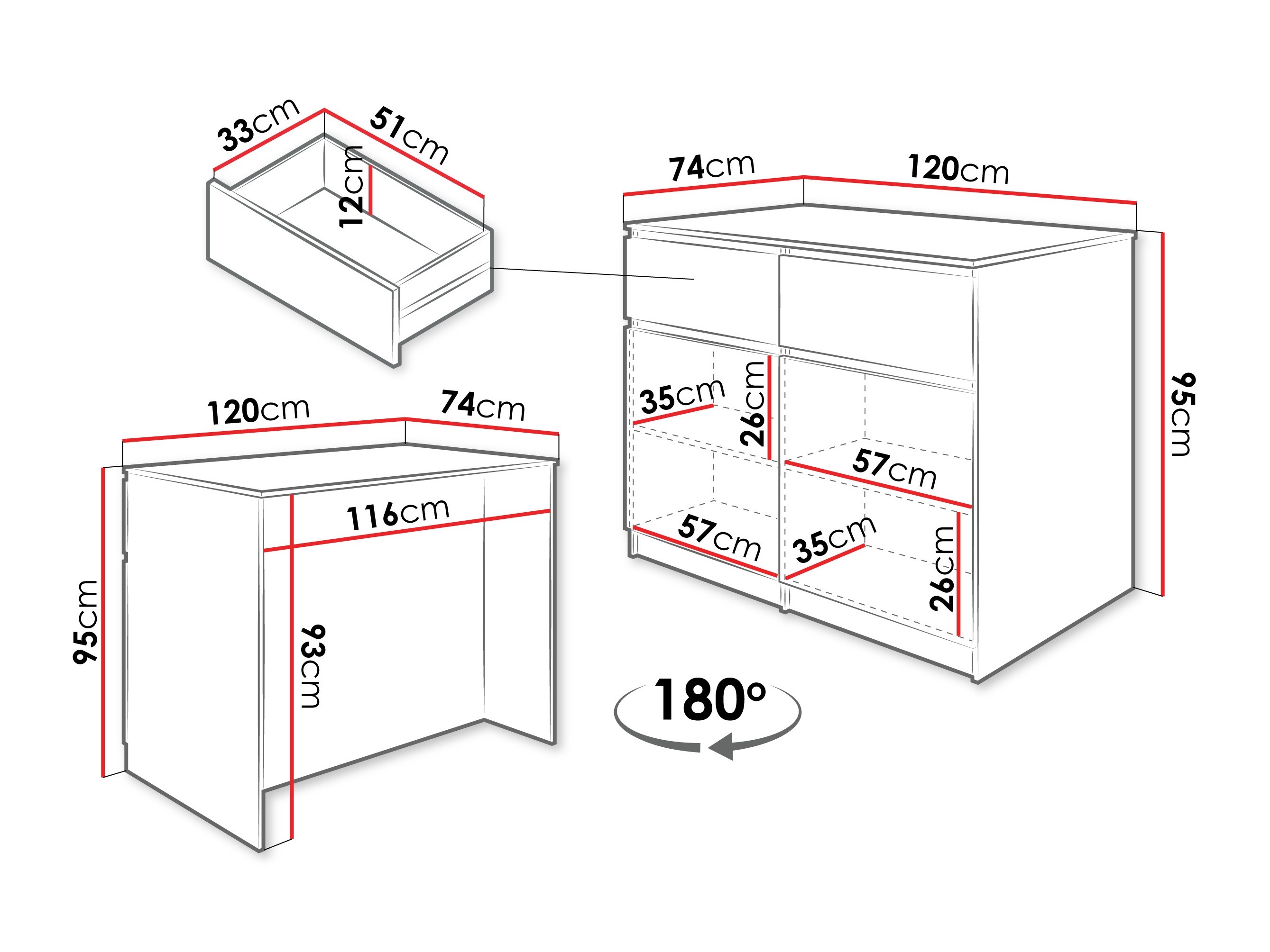 Köögisaar Comfivo Cantal (Valge)