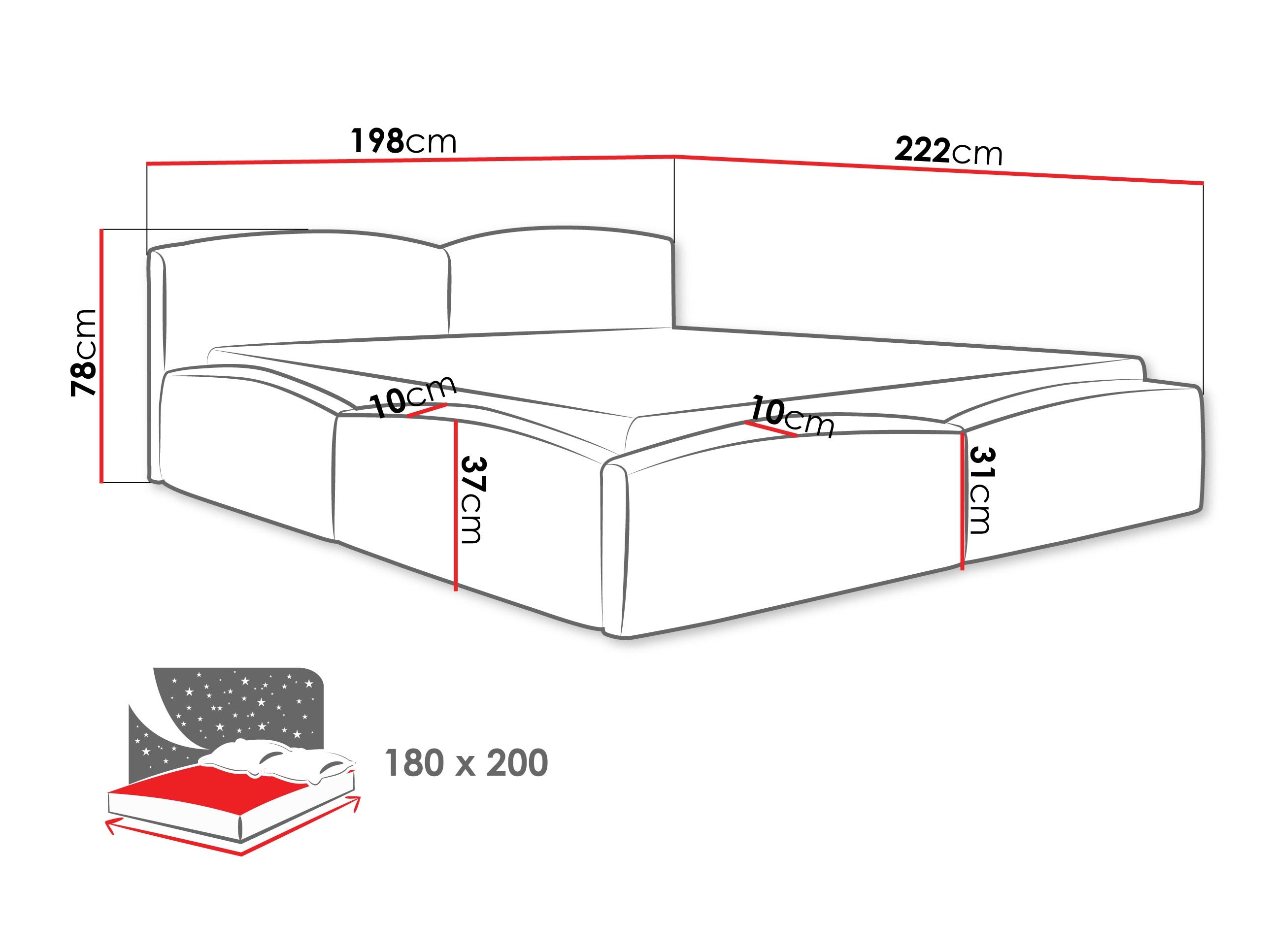 Voodi TrendyNest Titis (Lumo 30)