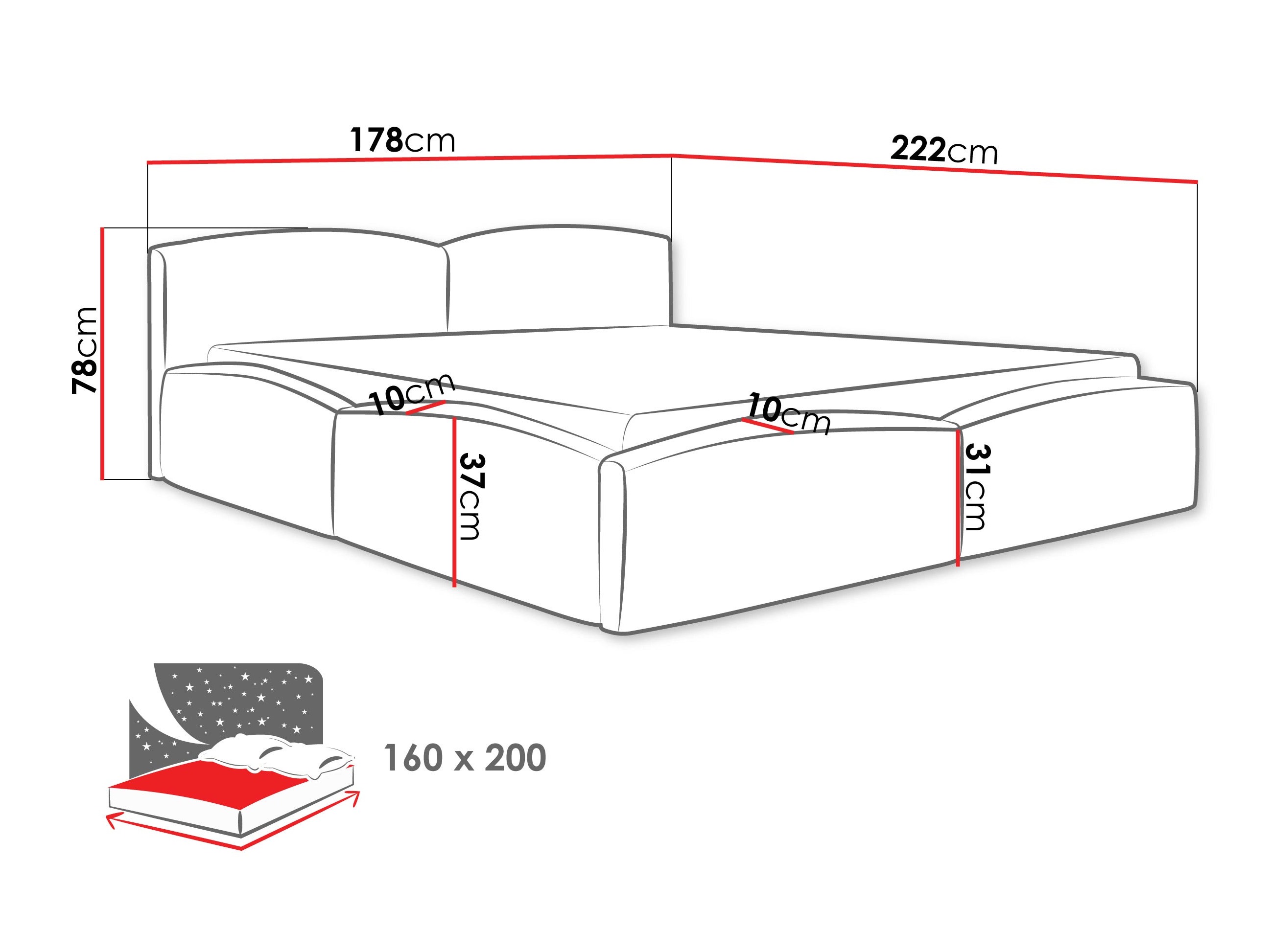Voodi TrendyNest Titis (Lumo 40)