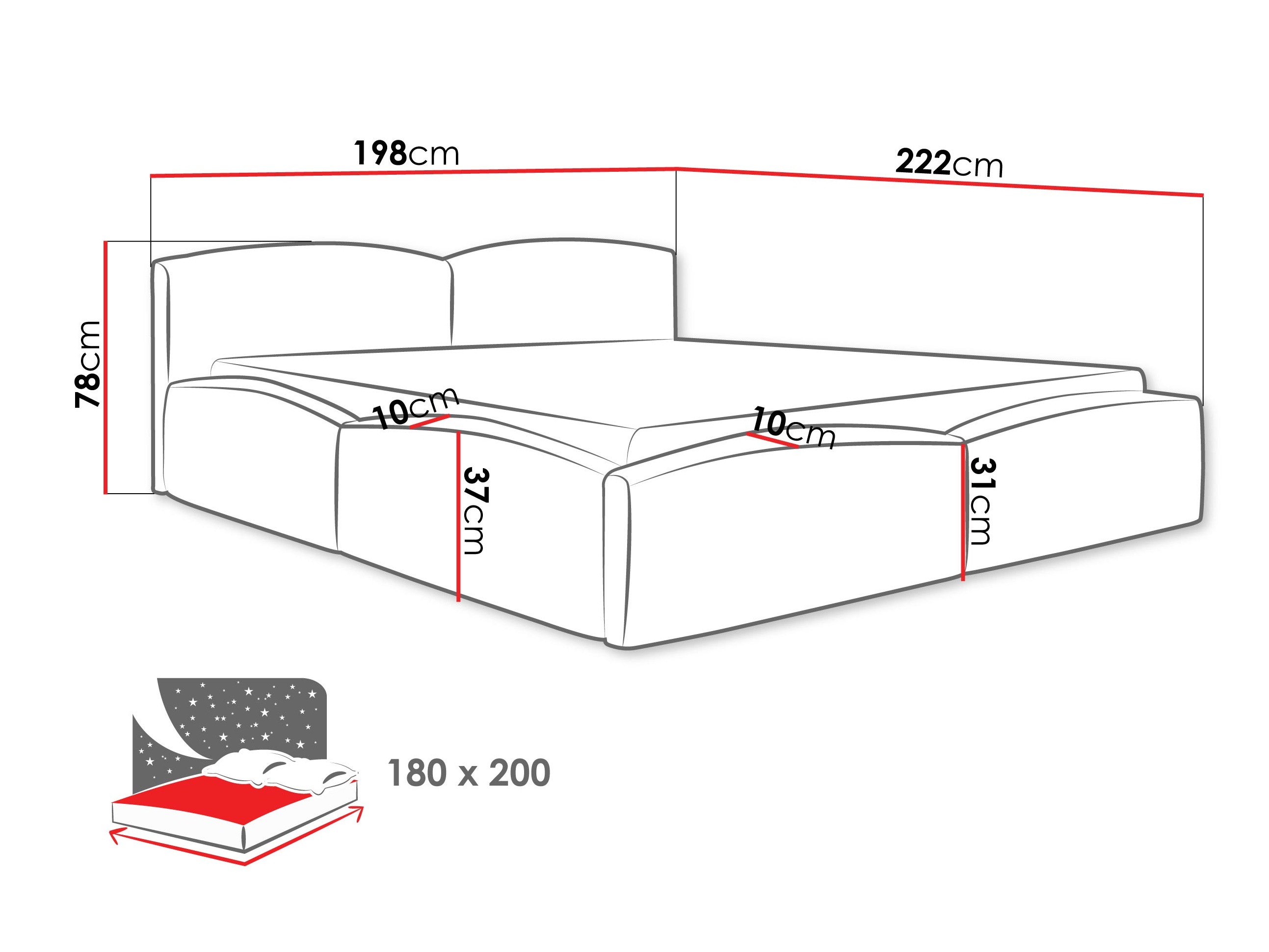 Voodi TrendyNest Titis (Lumo 65)