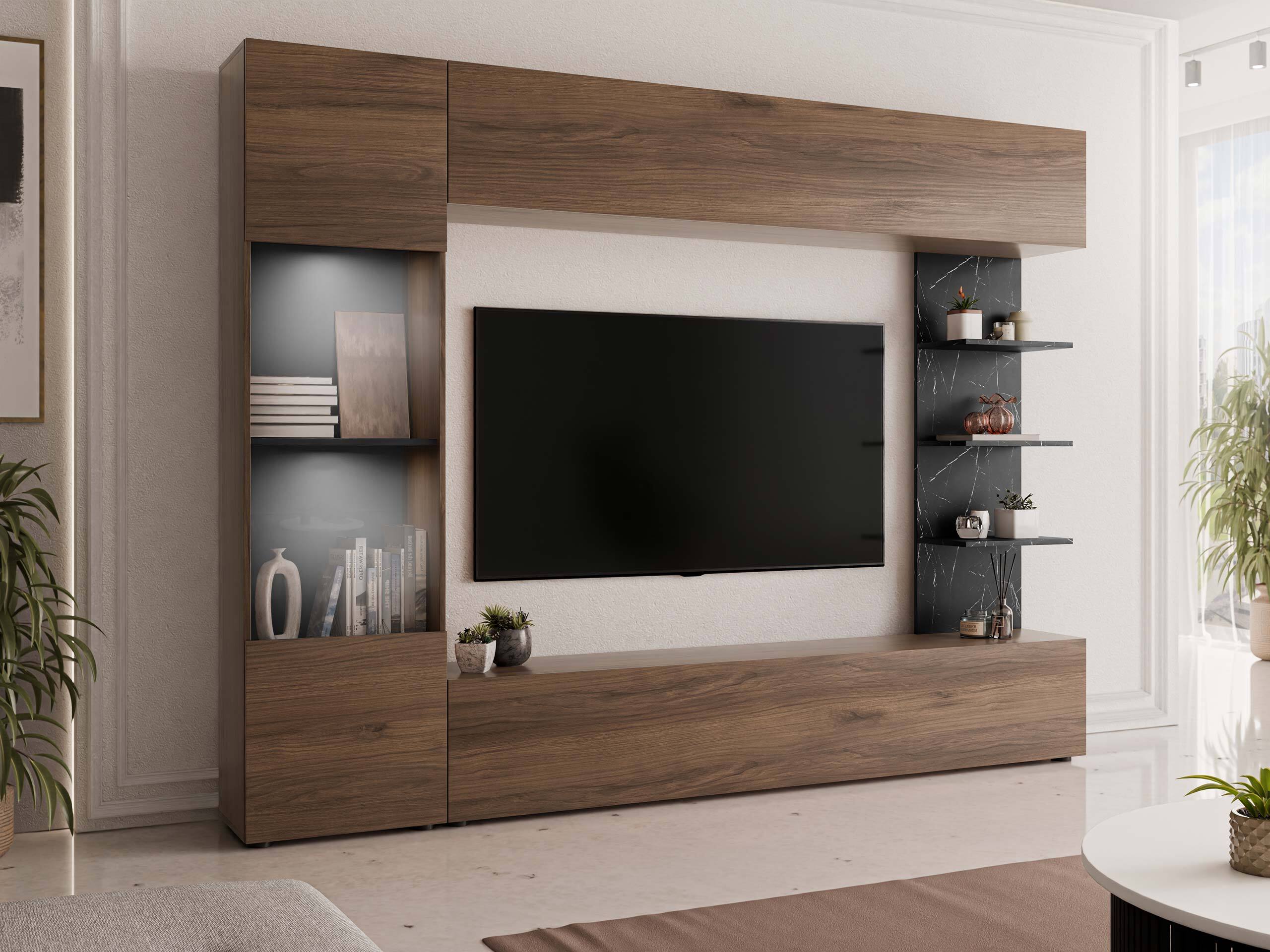 Elutoa komplekt Comfivo Animus (Pähkel + Must marmor)