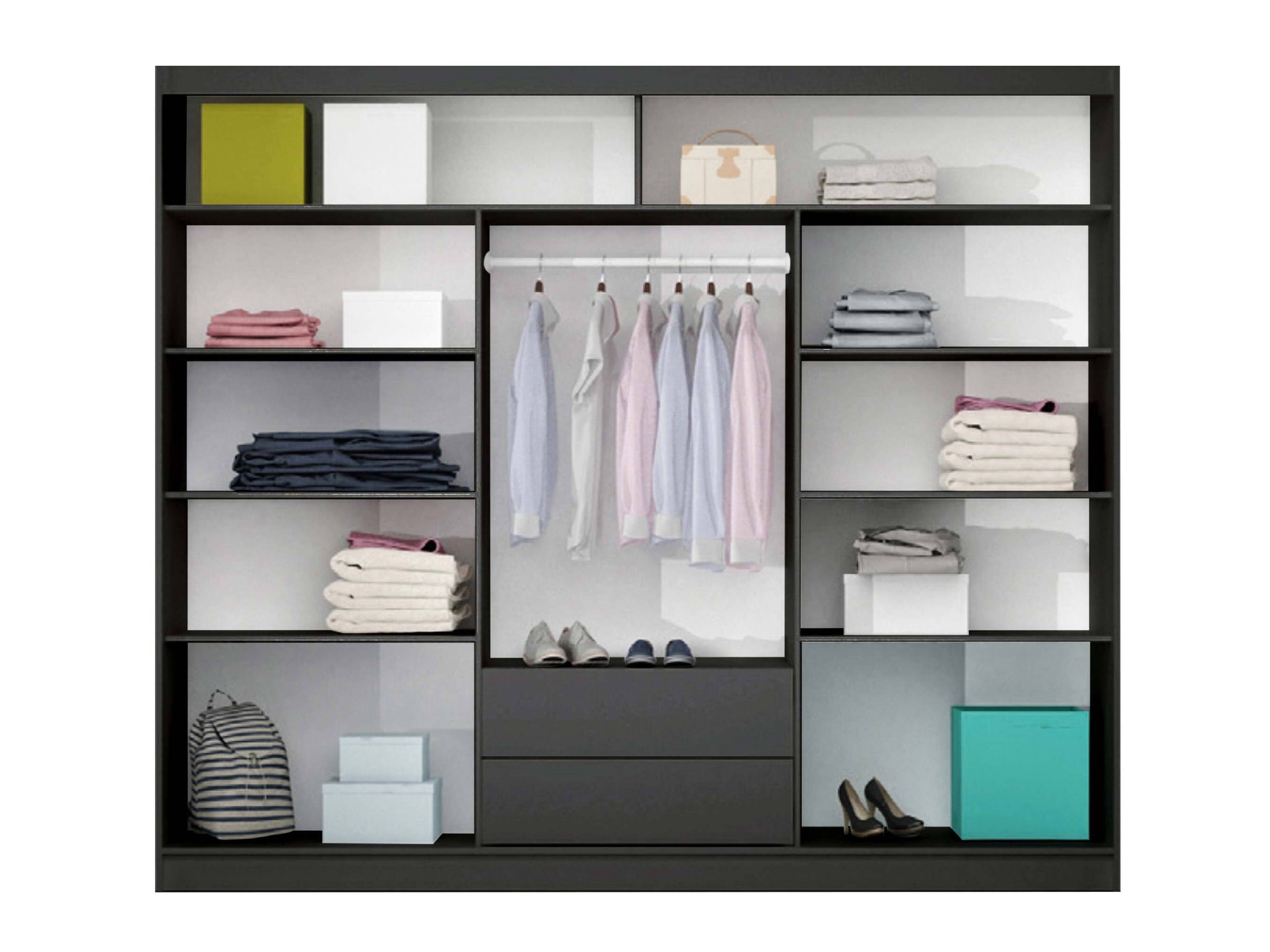 Riidekapp Honolulu 102 (Grafiit)