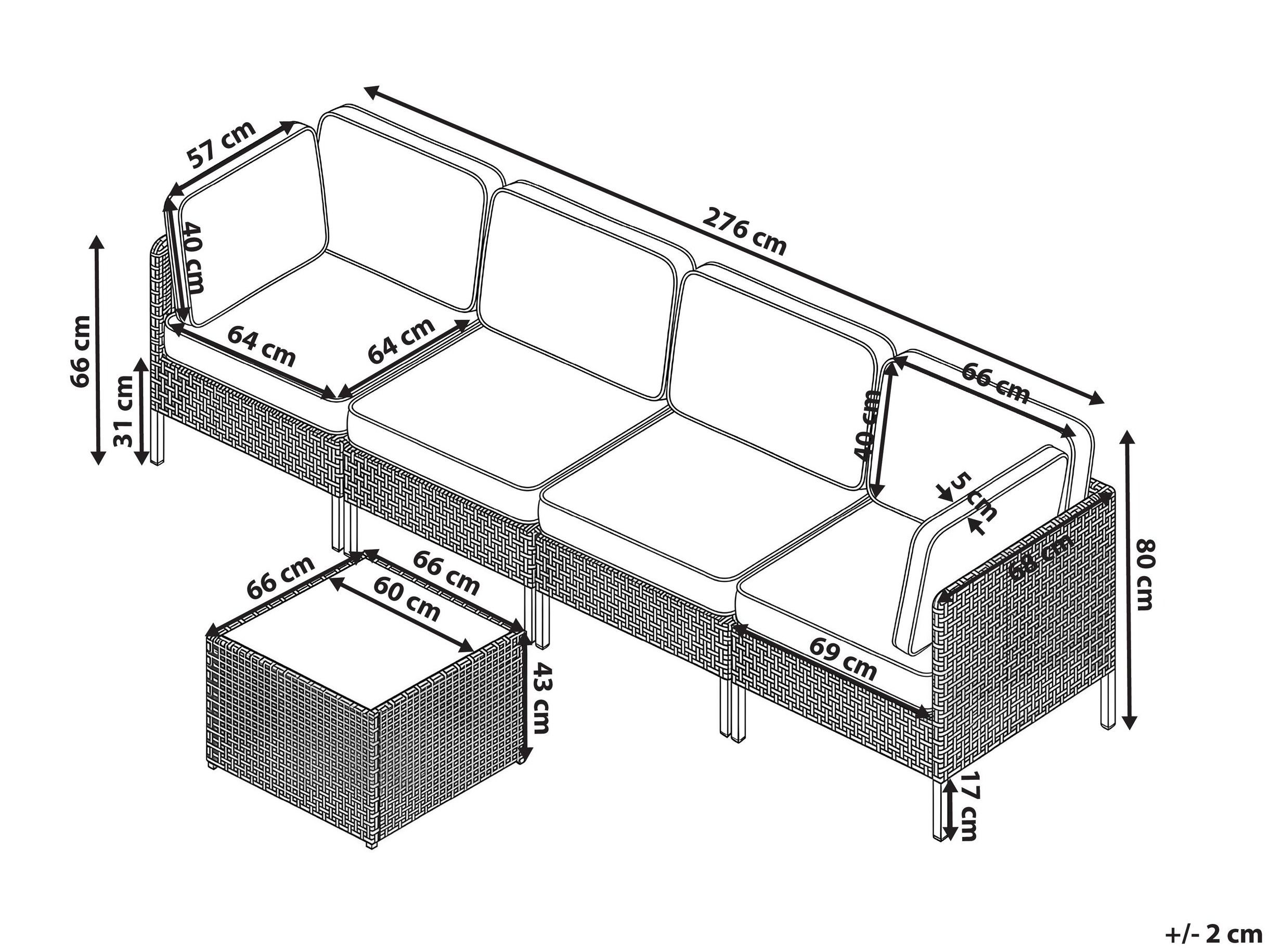Aiamööblikomplekt Domenou 100