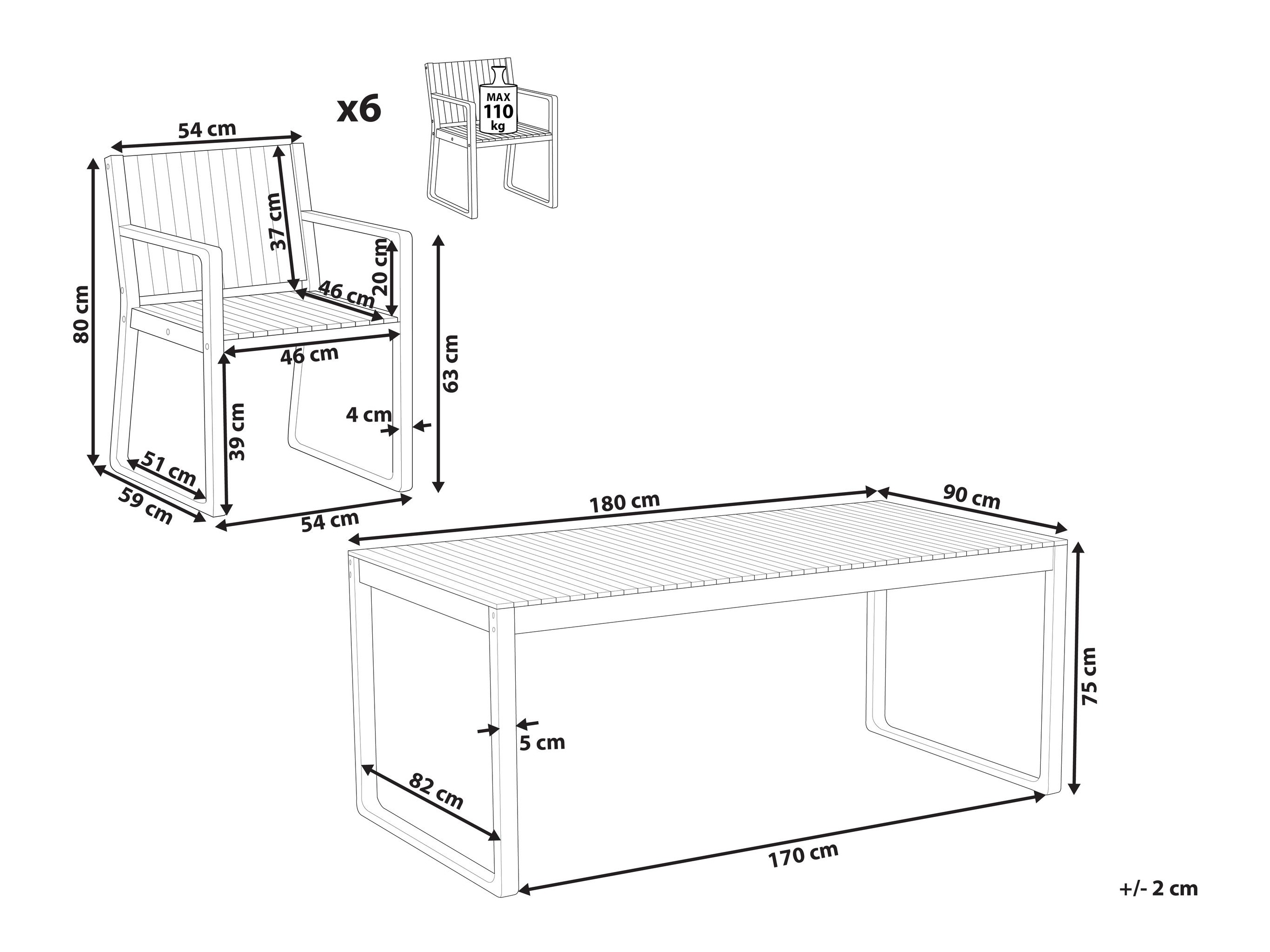 Laua ja toolide komplekt Berwyn 3228