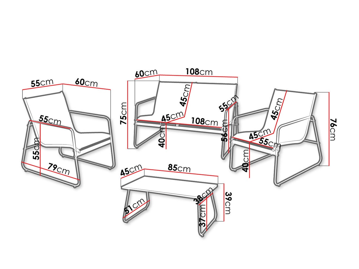 Aiamööblikomplekt Aques