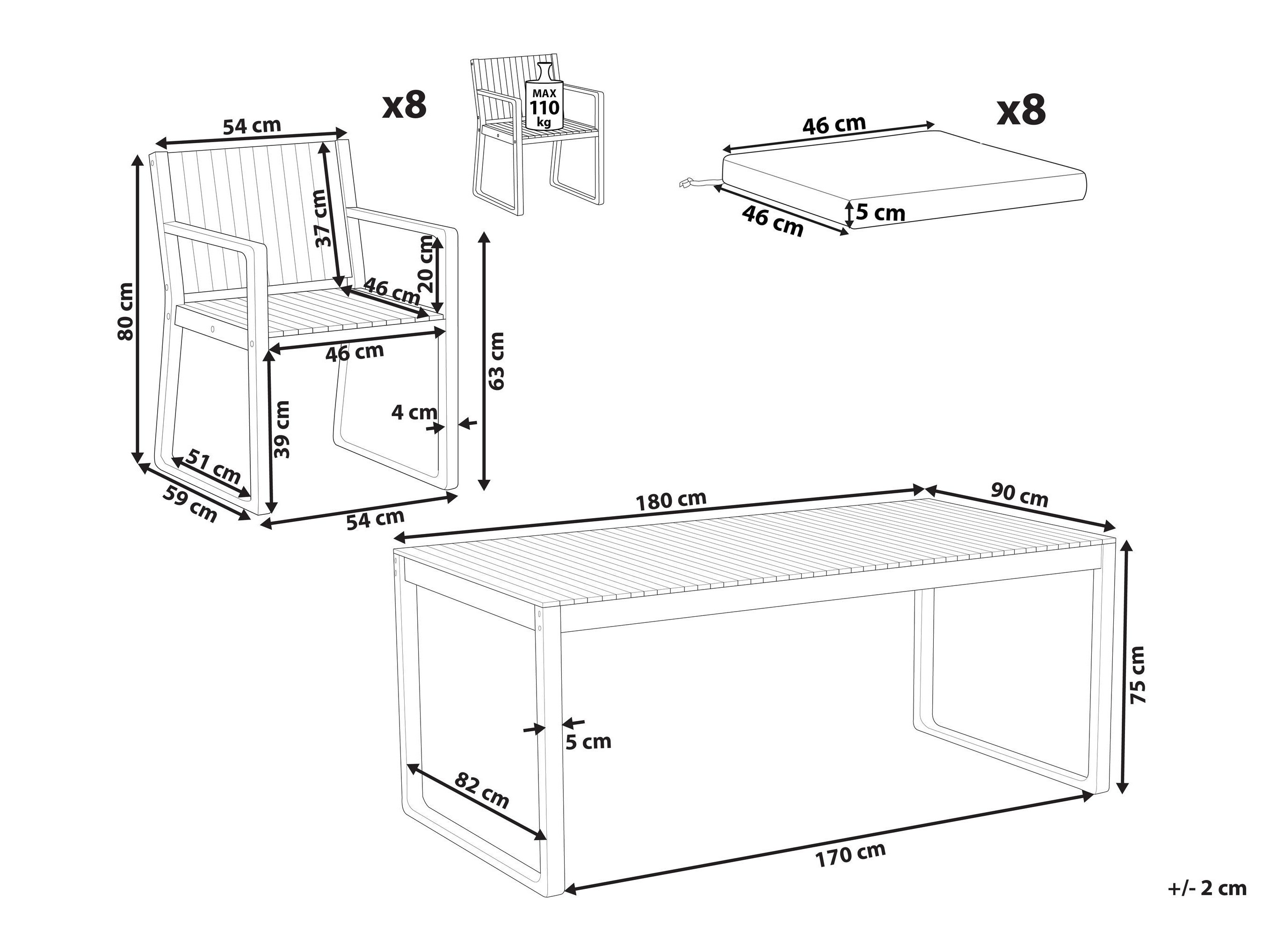 Laua ja toolide komplekt Berwyn 3235 (Roheline)
