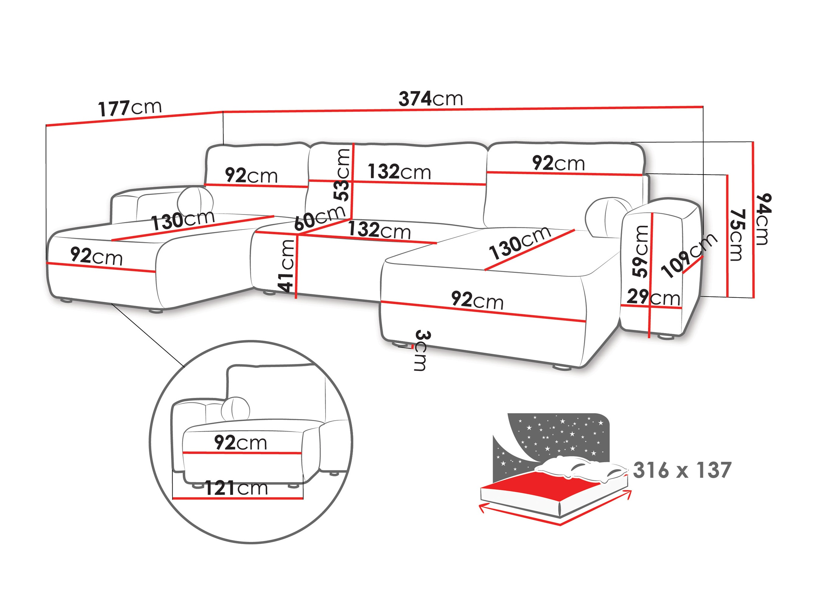 Nurgadiivan TrendyNest Piscor (Coral 80)