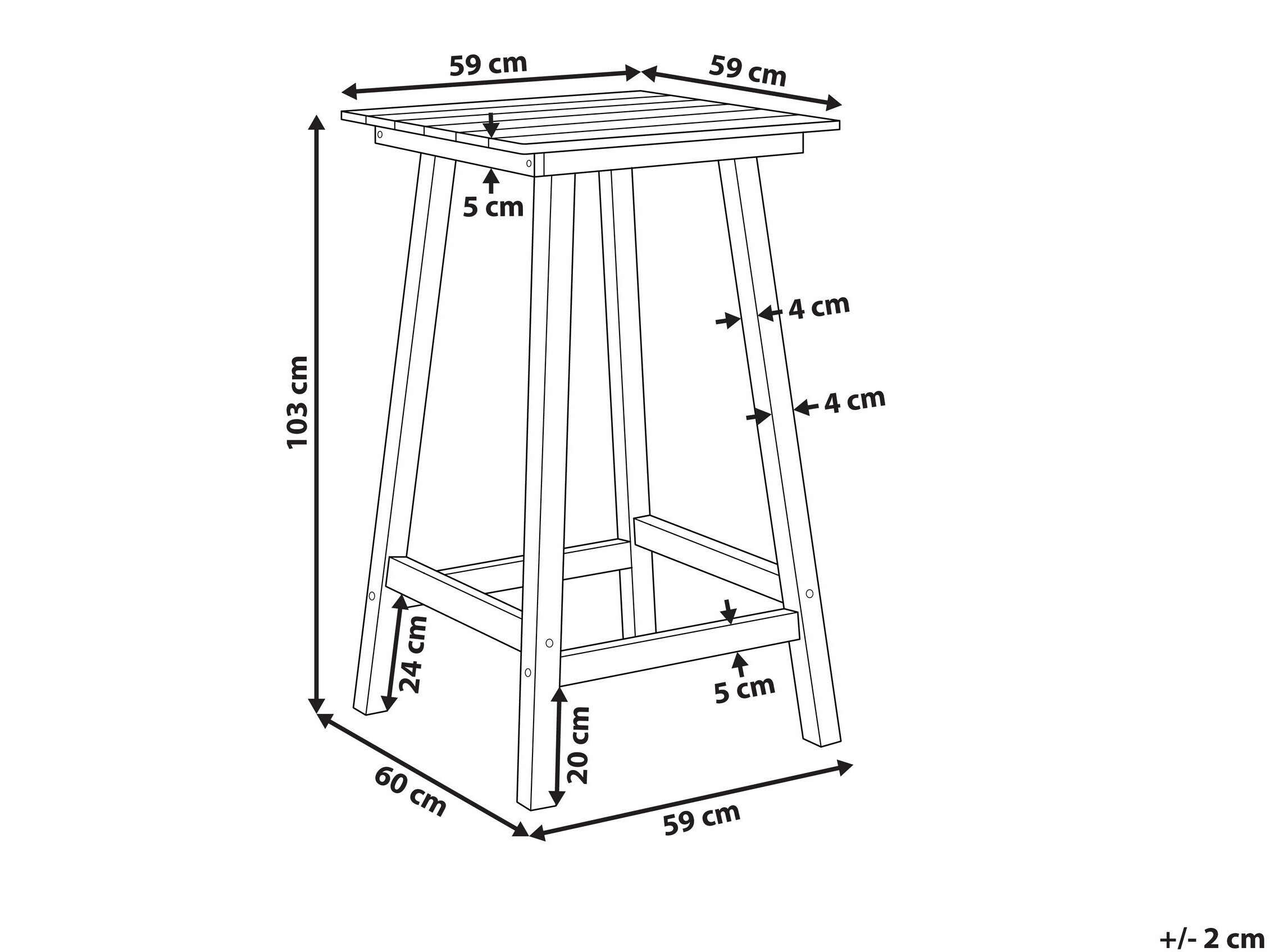 Aia baarilaud Berwyn 3250 (Punane)