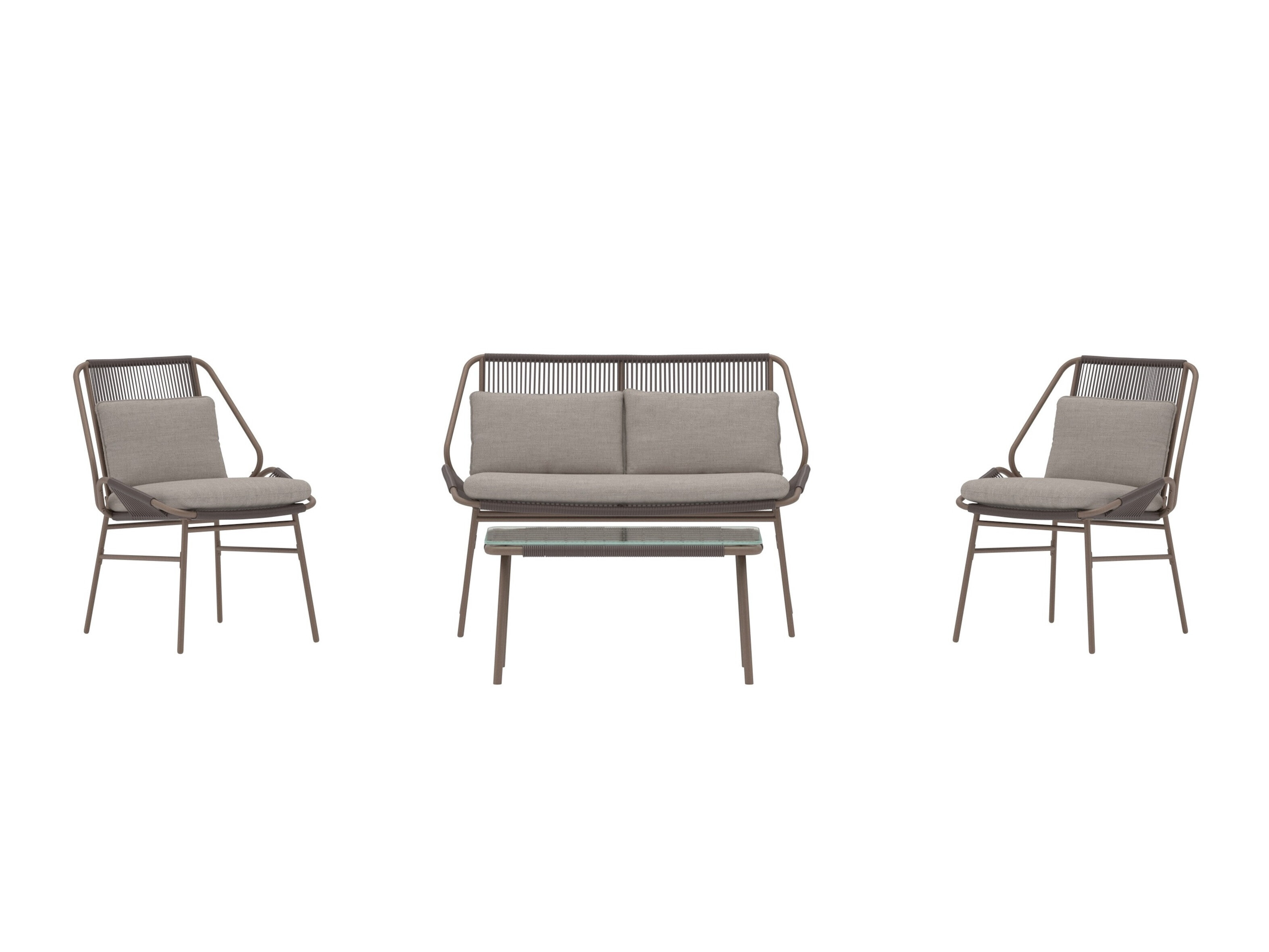 Aiamööblikomplekt Dallas 5169 (Pruun + Beež)